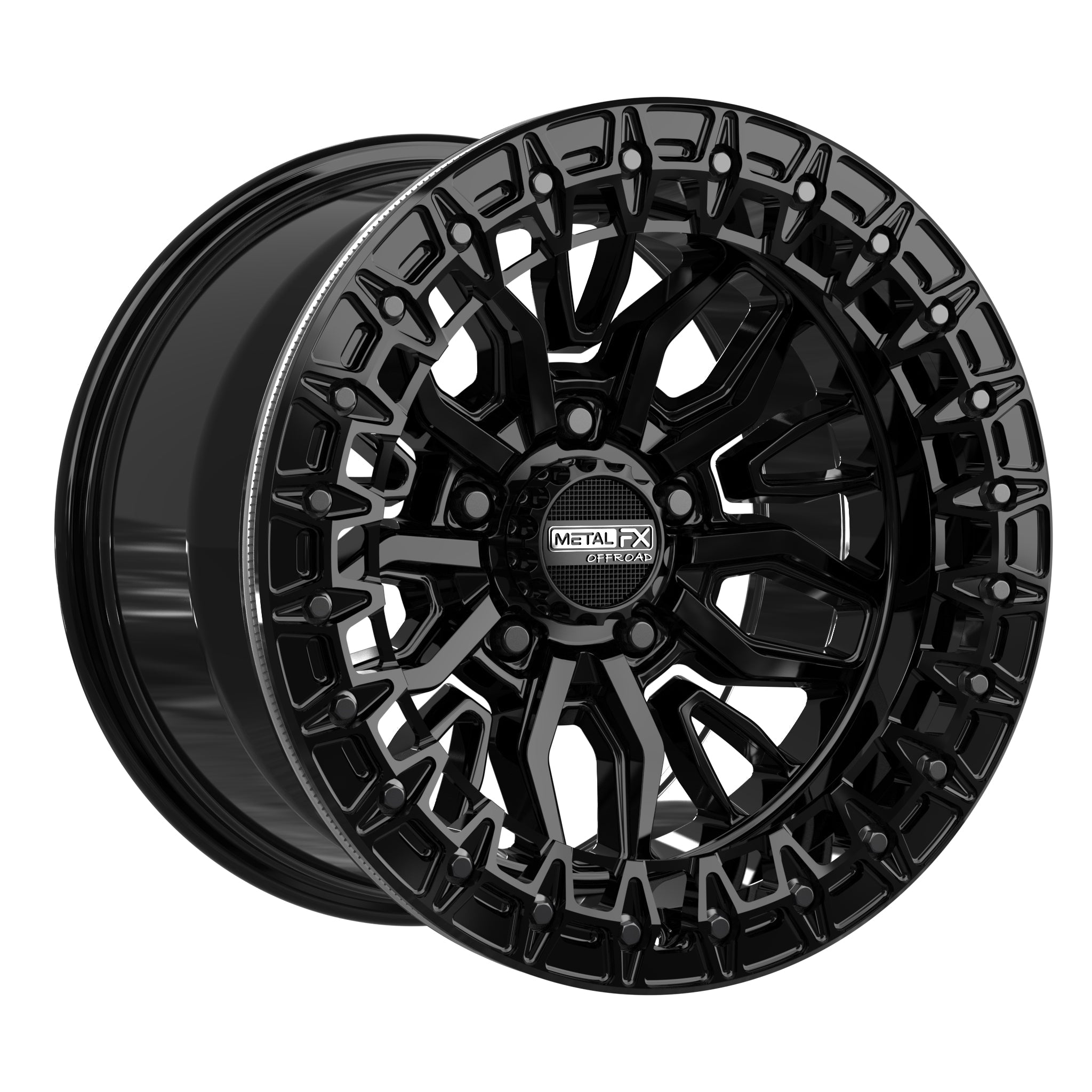 Mayhem R Gloss Black Beadlock UTV Wheel - Ultimate Terrain Mastery - J.I. MOTORSPORTS 626