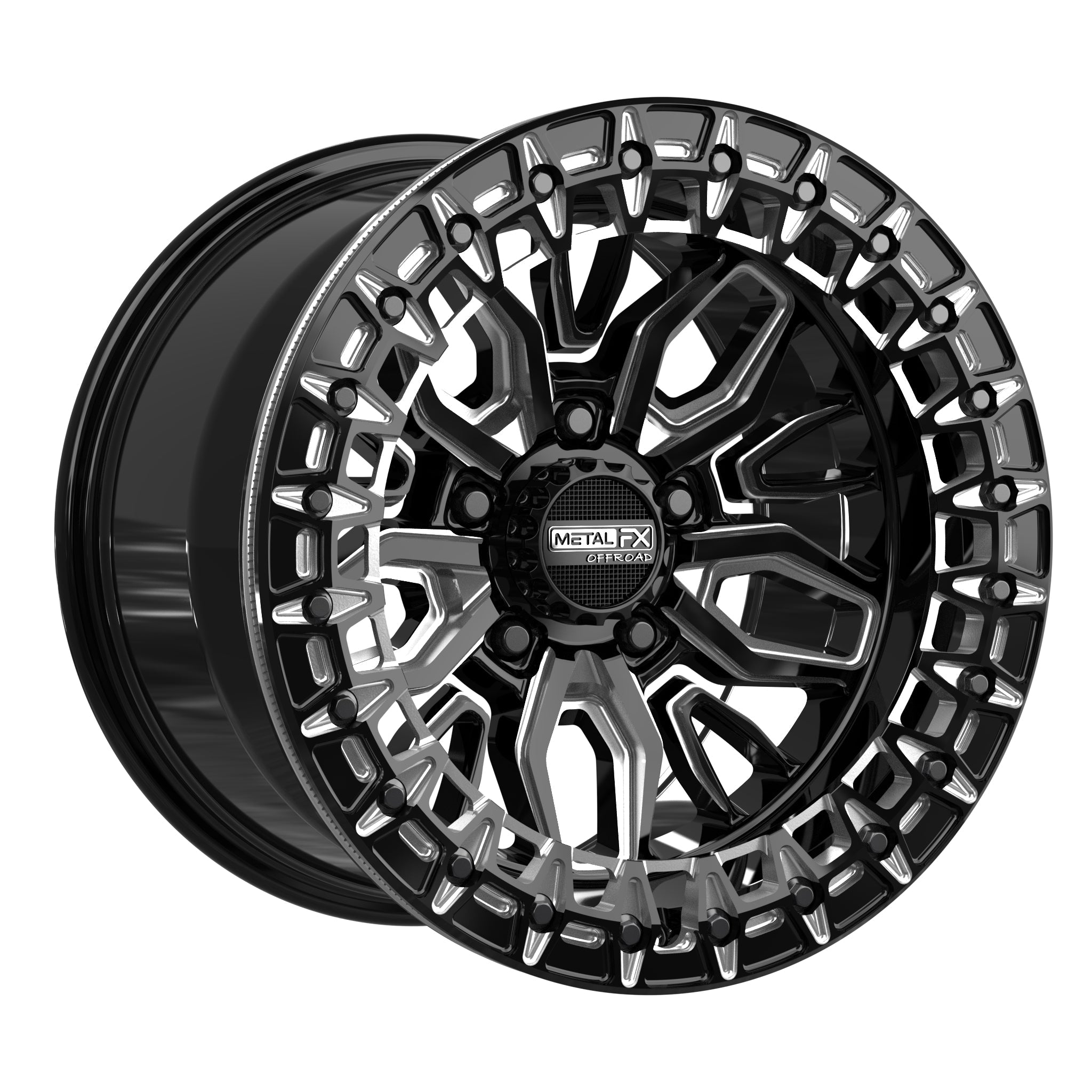 Mayhem R Beadlock UTV Wheels - Gloss Black Performance 5-Lug - J.I. MOTORSPORTS 626