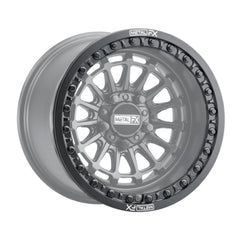 Replacement Beadlock Rings for UTV wheels displayed on Metal FX cast wheel.