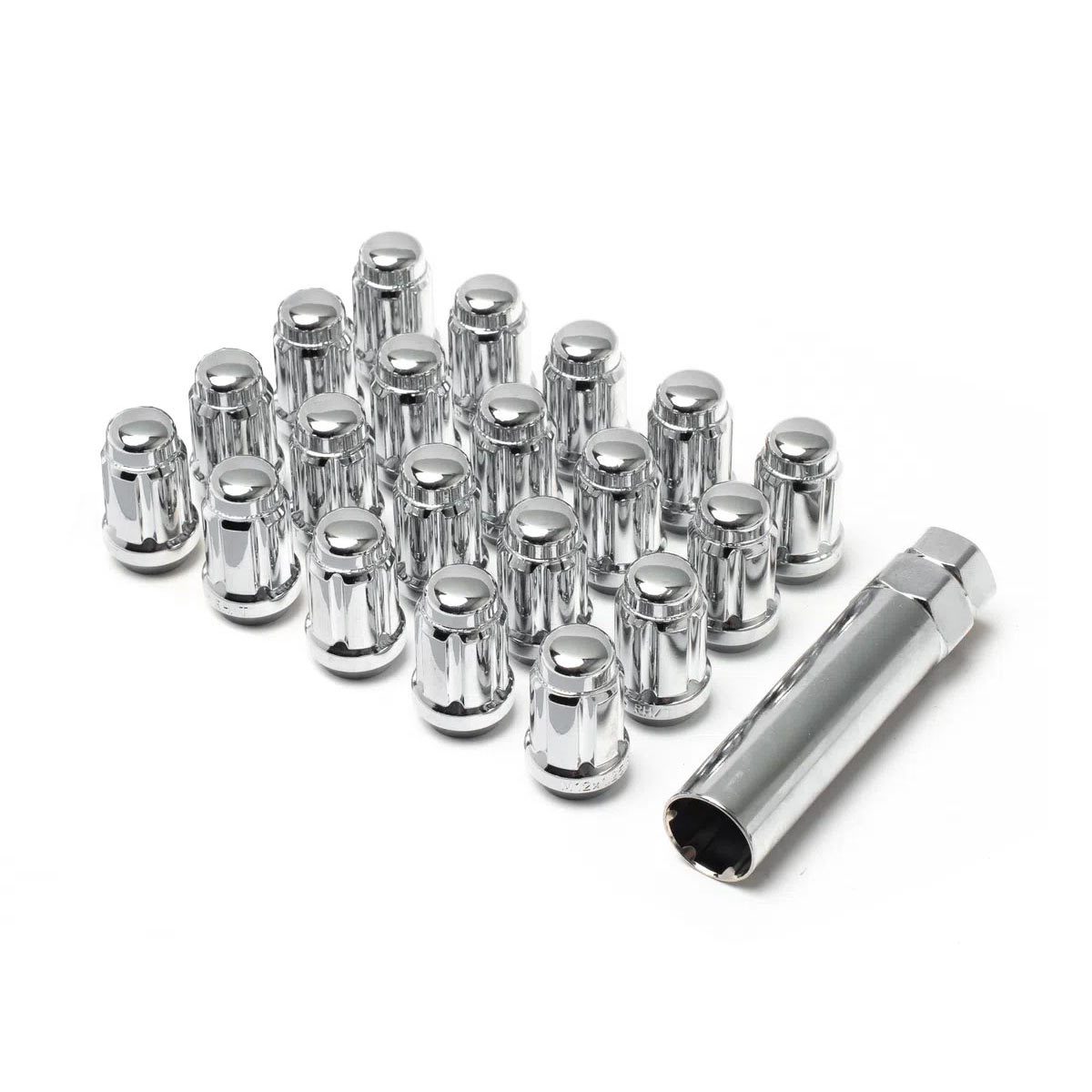 12X1.50 SPLINE 5 LUG KIT 1.38" CHROME - J.I. MOTORSPORTS 626