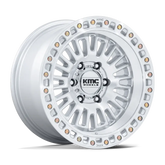 KMC AZTEC UTV wheels in Gloss Silver finish with rugged design and simulated beadlock ring.