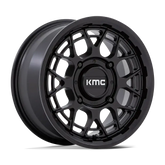 KMC TECHNIC UTV wheel in gloss black finish, designed for UTV vehicles, showcasing a modern multi-spoke design.