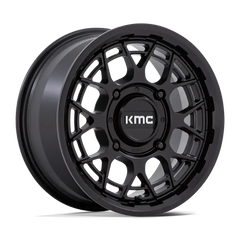 KMC TECHNIC UTV wheel in gloss black finish, designed for UTV vehicles, showcasing a modern multi-spoke design.
