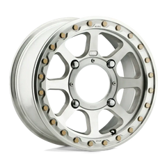 KMC Addict 2 Beadlock wheel with aluminum finish and eight-spoke design for UTV wheels and tires.