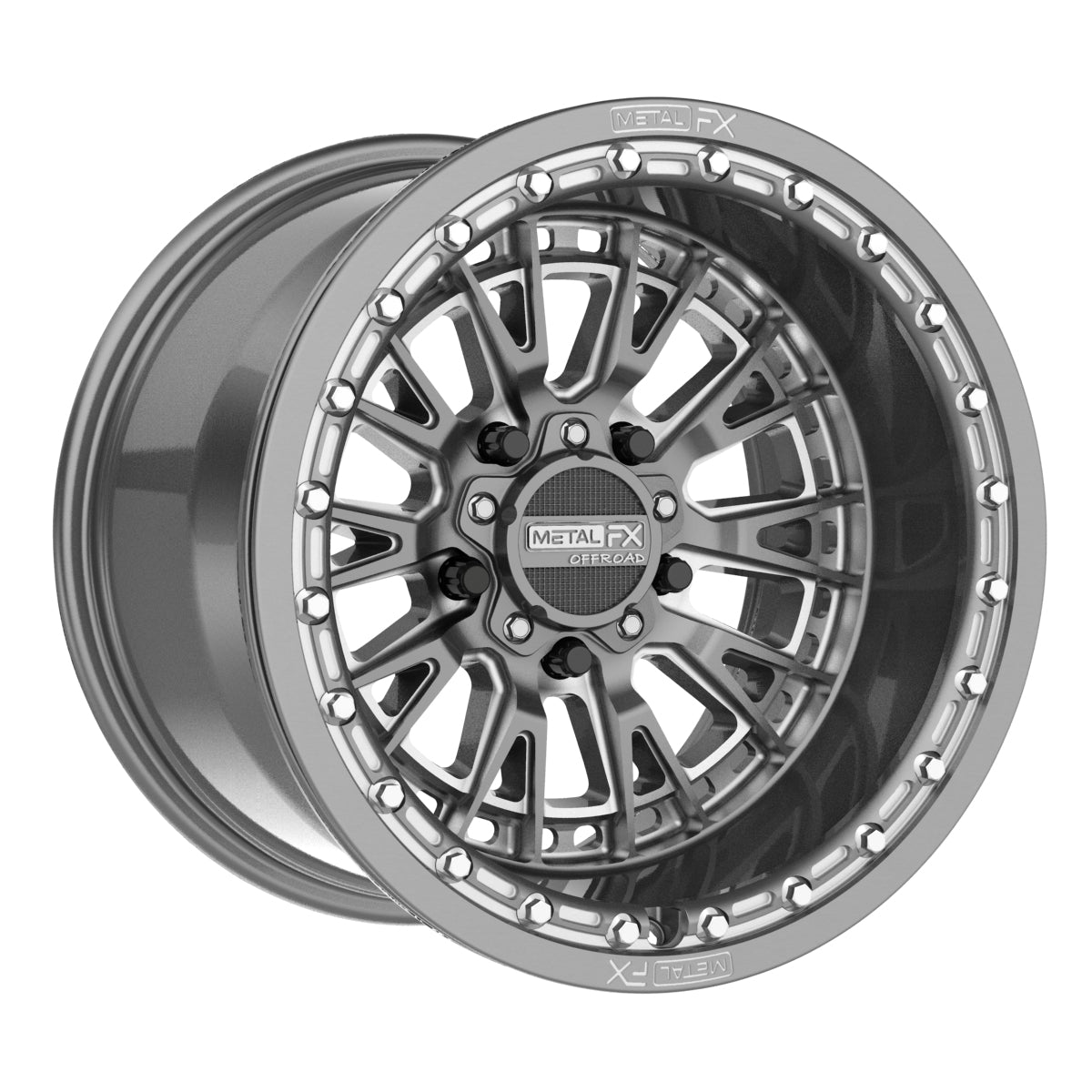 Replacement beadlock rings for UTV wheels on Metal FX cast UTV wheel showcasing durable design and precision engineering.