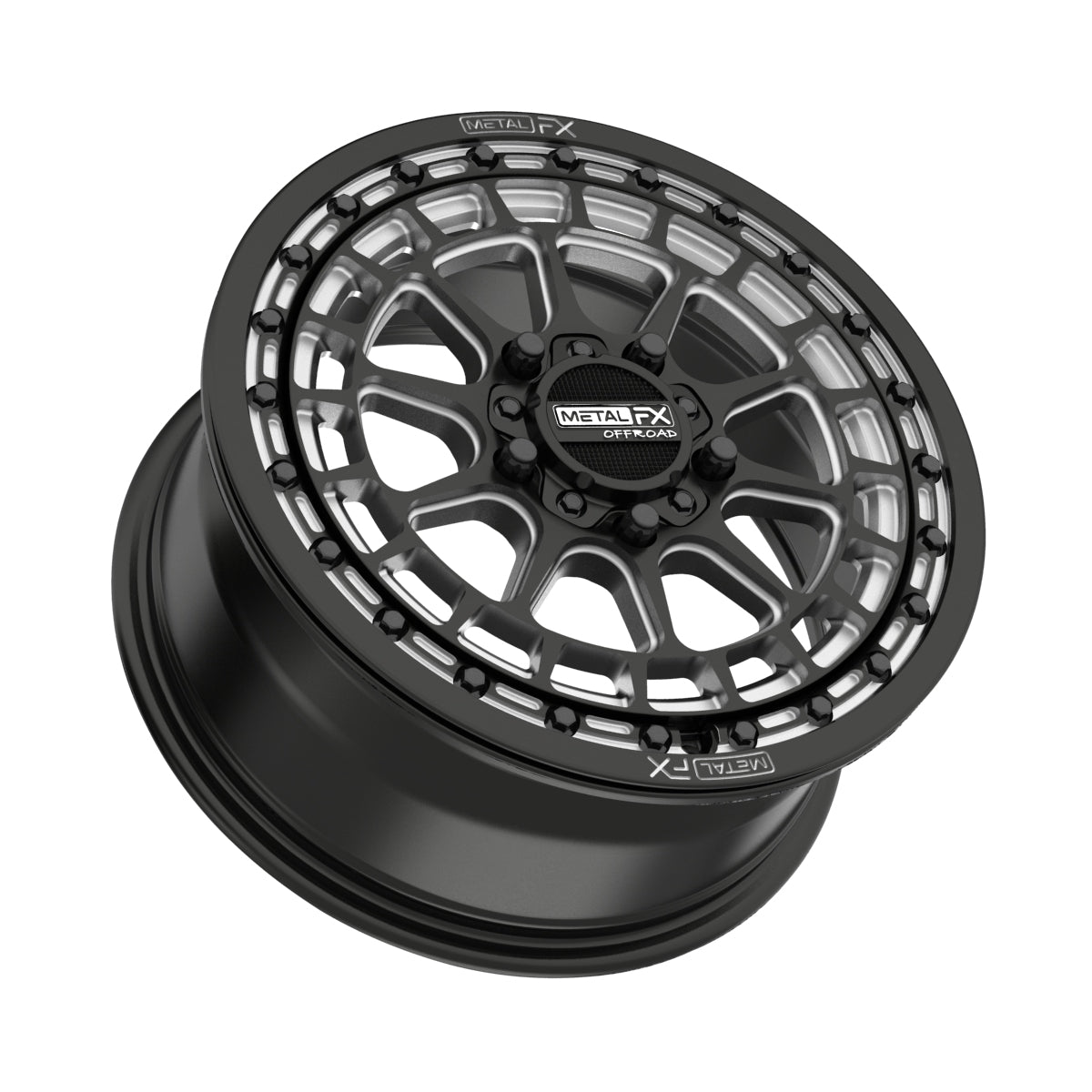 Outlaw R Beadlock | Satin Black Contrast Cut - J.I. MOTORSPORTS 626