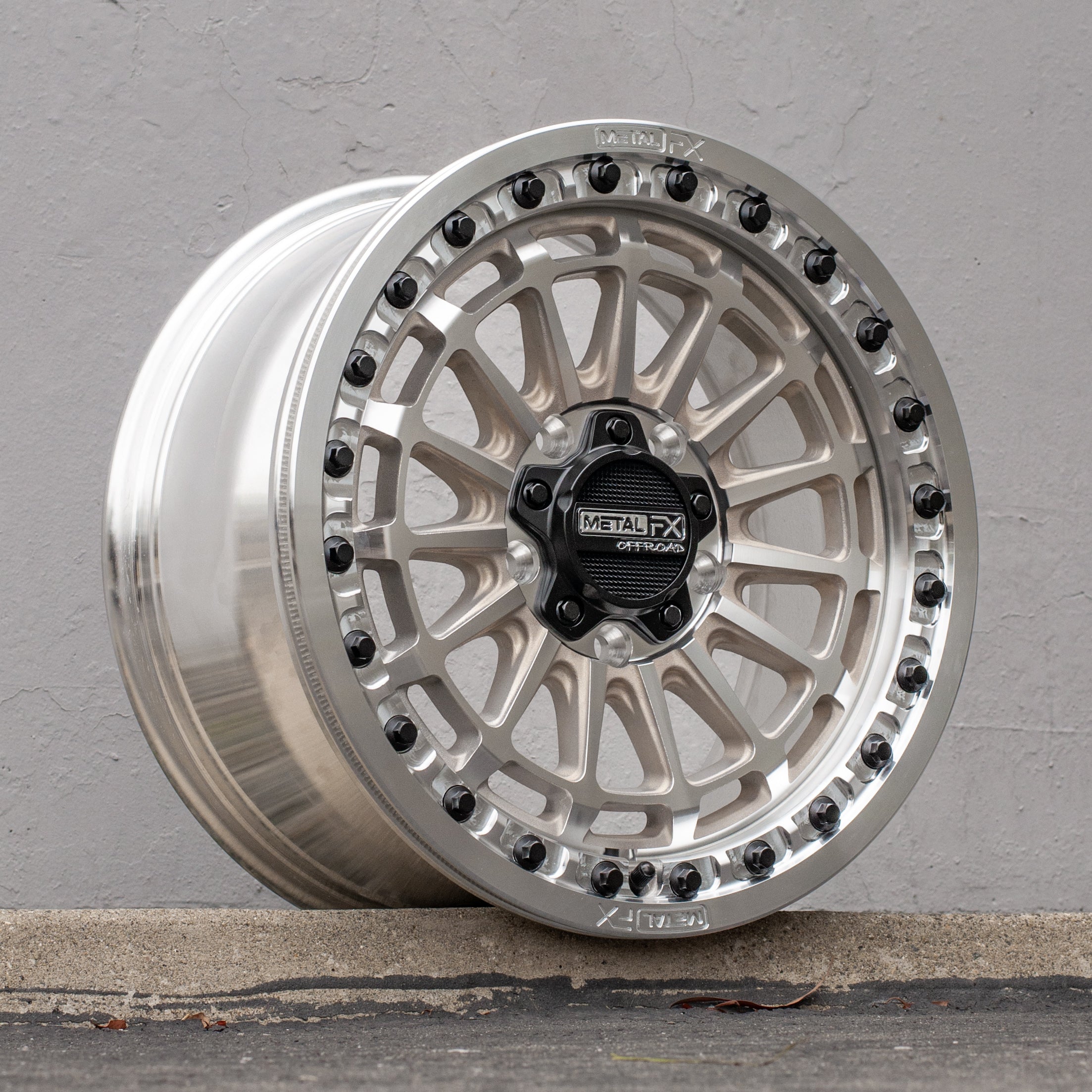 Delta R beadlock wheels featuring a unique concave center and 6061-T6 Billet Beadlock for strength.