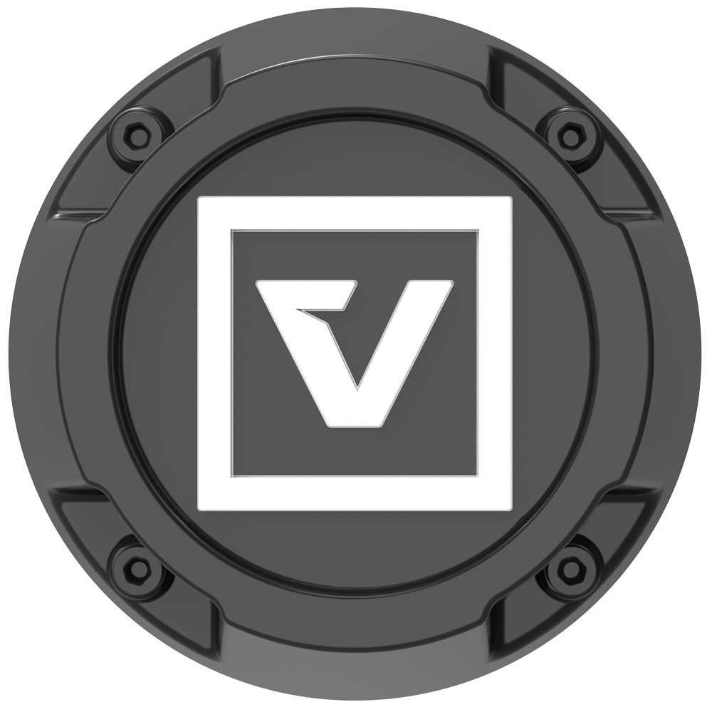 VCAP1 TALL CAP WHITE LOGO 35MM SATIN BLACK - J.I. MOTORSPORTS 626