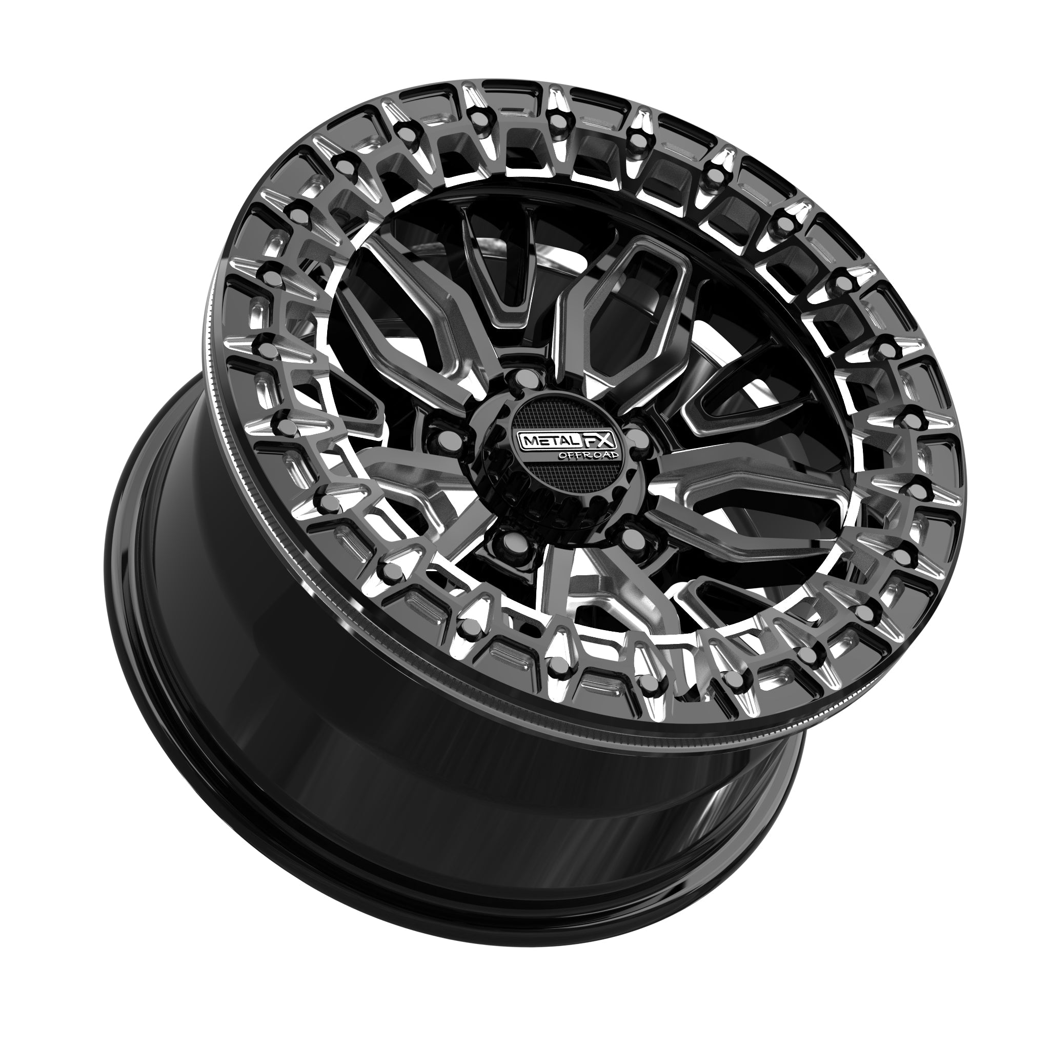 Mayhem R Beadlock UTV Wheels - Gloss Black Performance 5-Lug - J.I. MOTORSPORTS 626