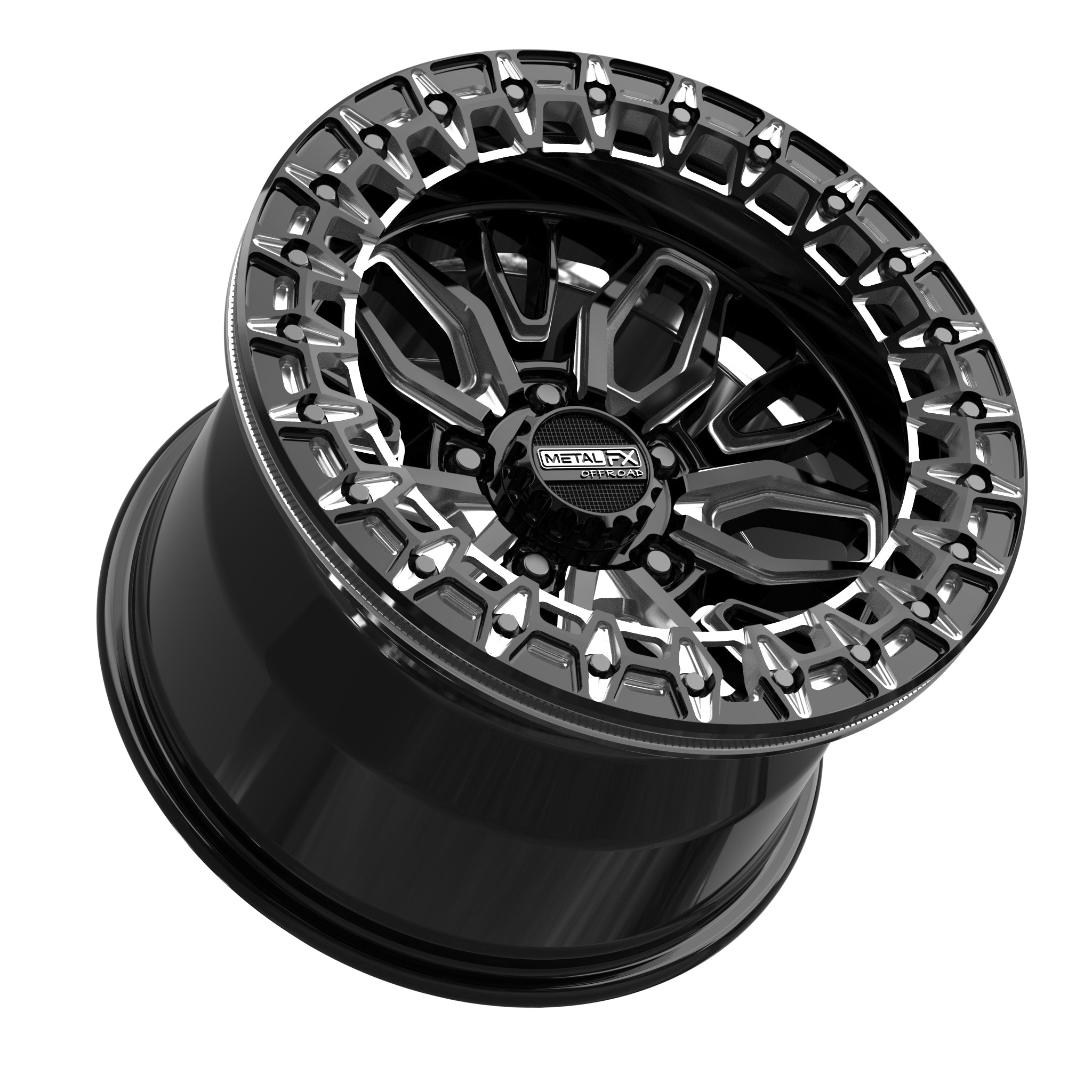 Mayhem R Beadlock UTV Wheels - Gloss Black Performance 5-Lug - J.I. MOTORSPORTS 626