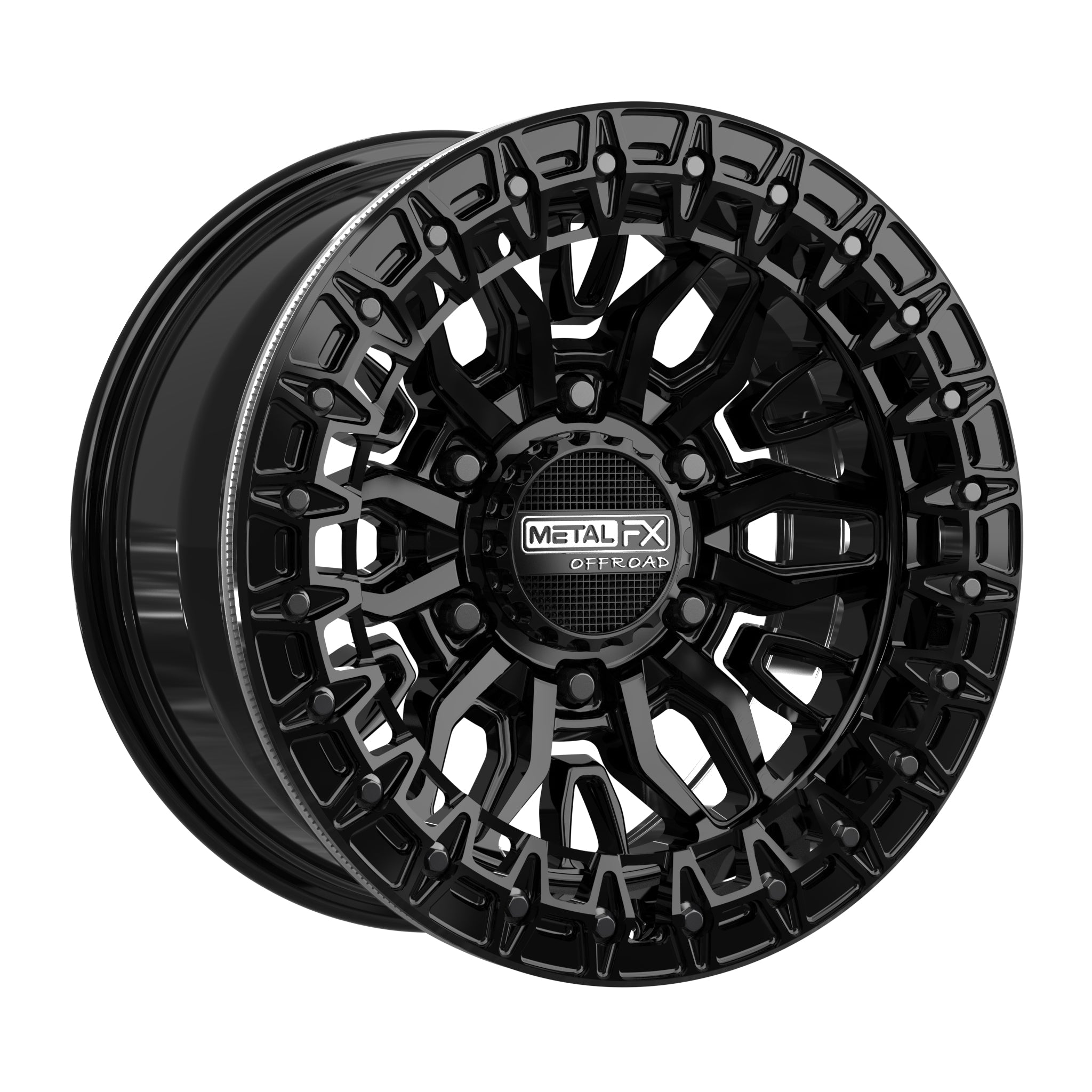 Mayhem 6R Gloss Black Beadlock Wheels - Rugged Off-Road Performance - J.I. MOTORSPORTS 626