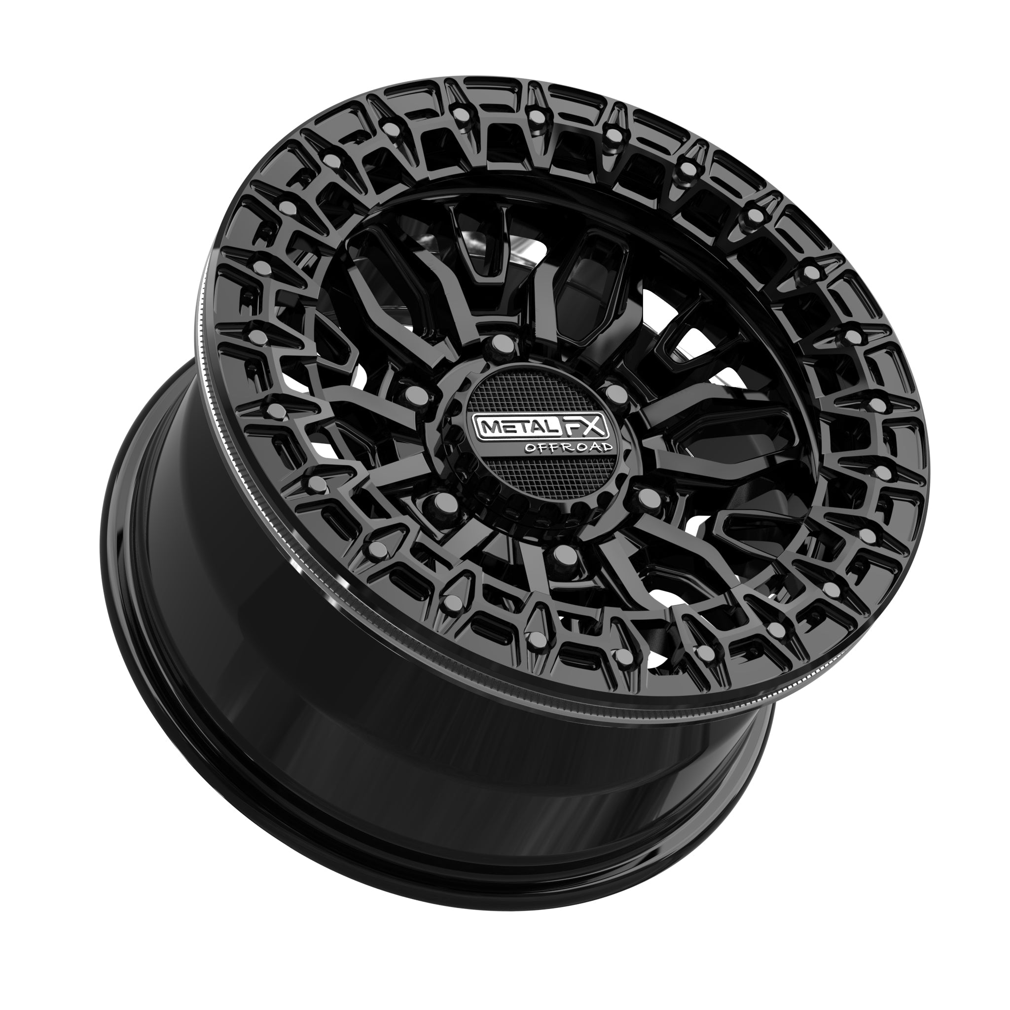 Mayhem 6R Gloss Black Beadlock Wheels - Rugged Off-Road Performance - J.I. MOTORSPORTS 626