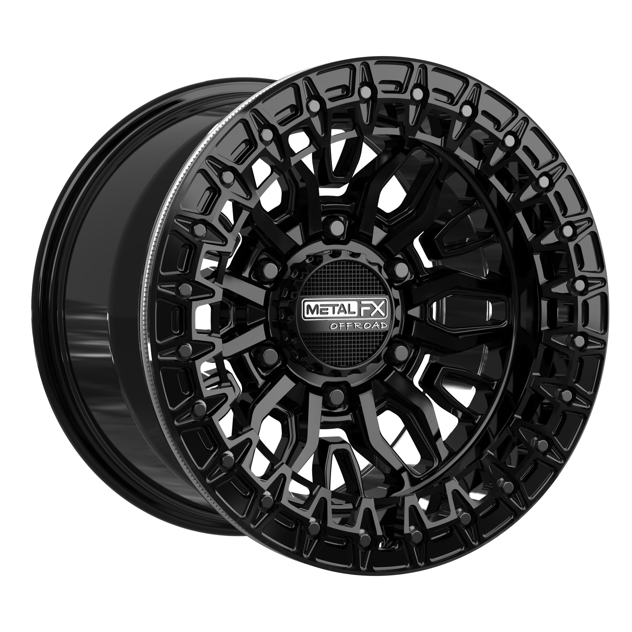 Mayhem 6R Gloss Black Beadlock Wheels - Rugged Off-Road Performance - J.I. MOTORSPORTS 626