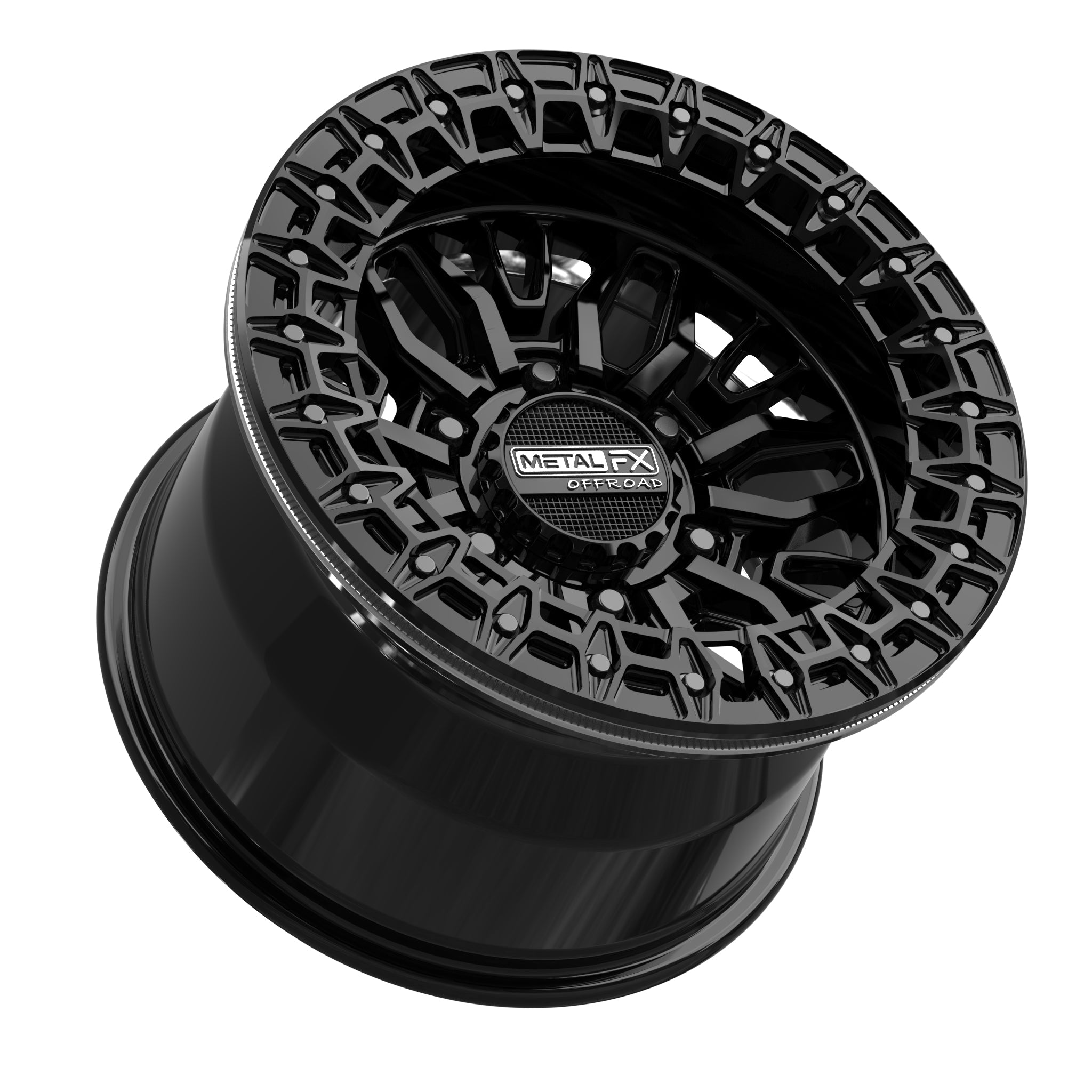 Mayhem 6R Gloss Black Beadlock Wheels - Rugged Off-Road Performance - J.I. MOTORSPORTS 626
