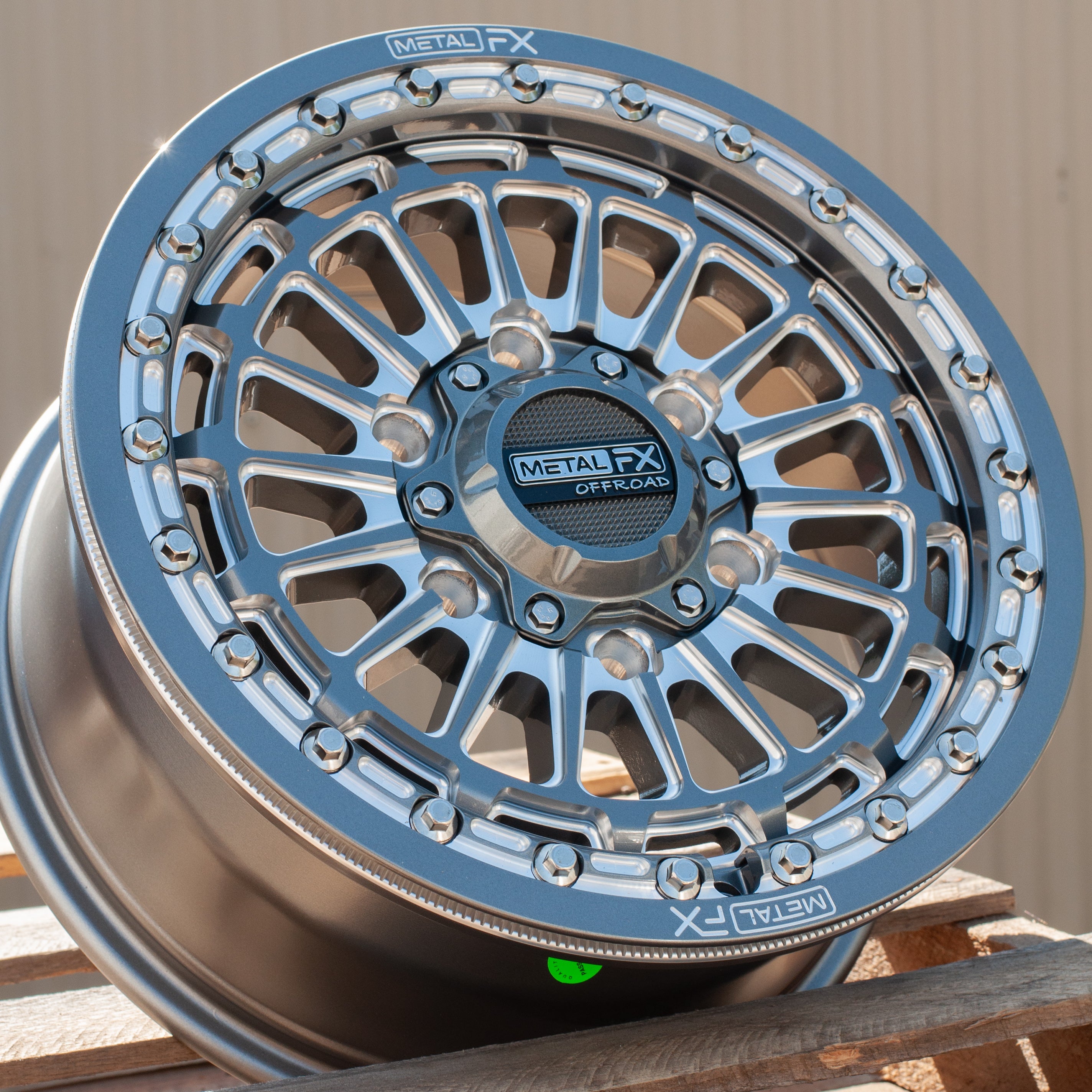 Delta 6R Beadlock wheels showcasing a gunmetal contrast cut design with a concave center and aluminum beadlock construction.