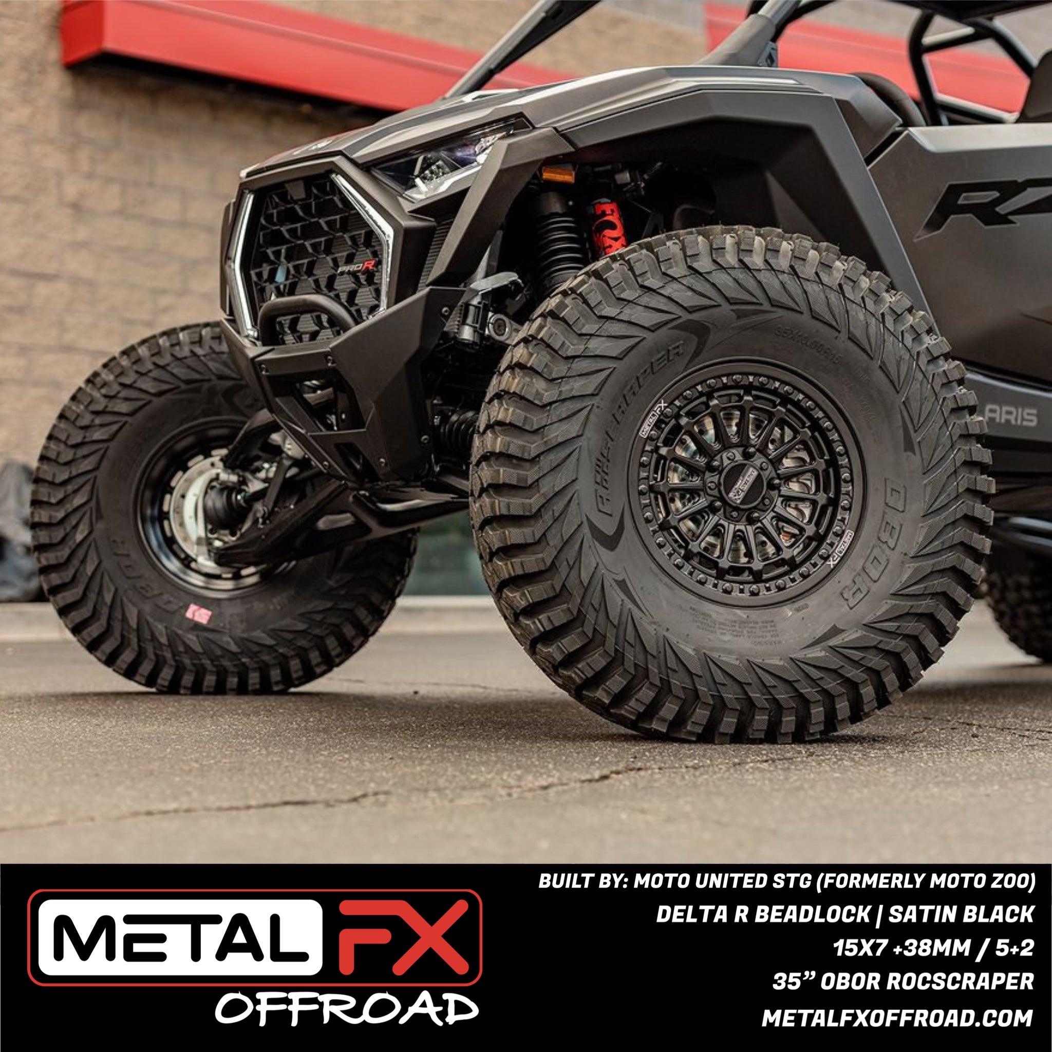 Delta R Beadlock | Satin Black - J.I. MOTORSPORTS 626