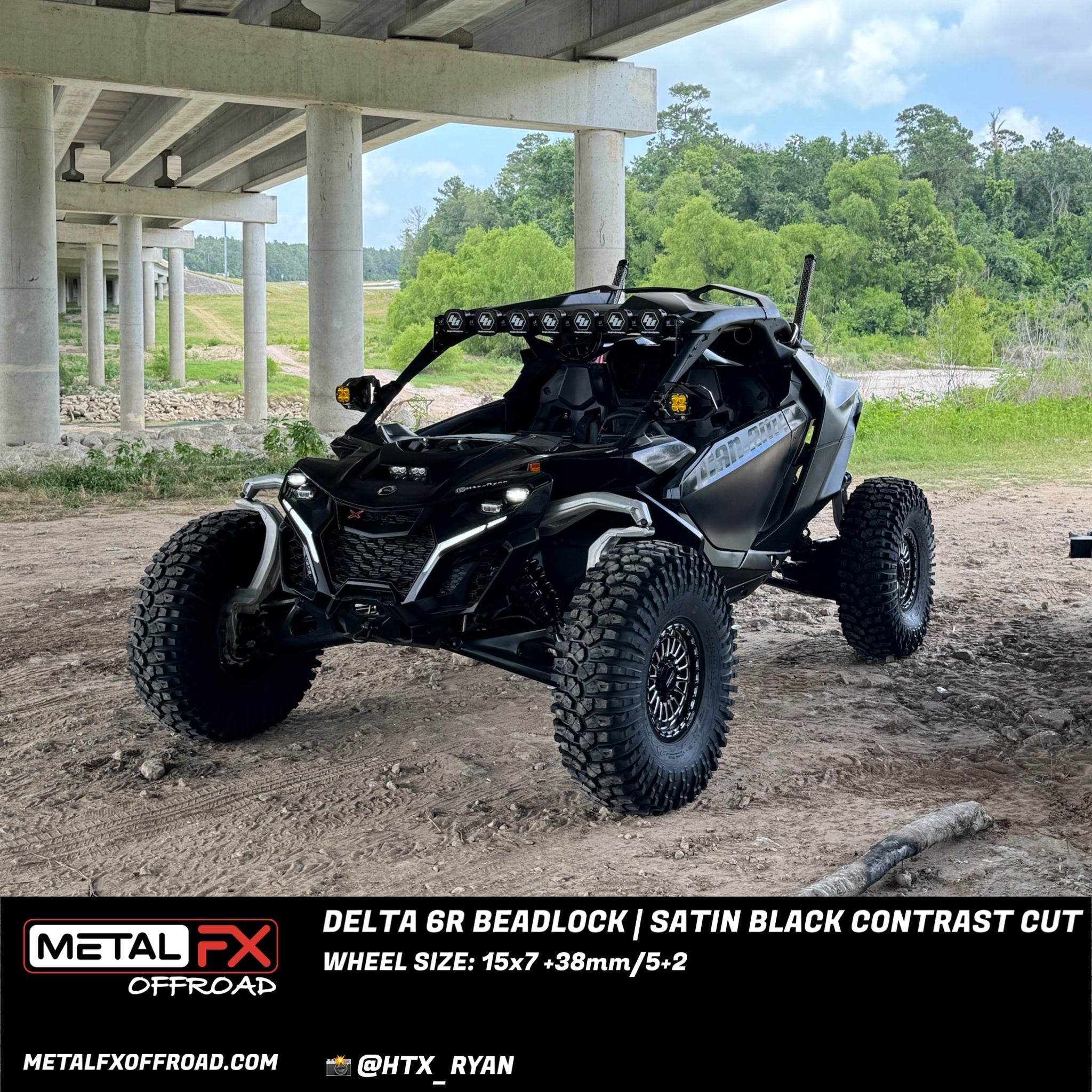 Delta 6R Beadlock | Satin Black Contrast Cut - J.I. MOTORSPORTS 626