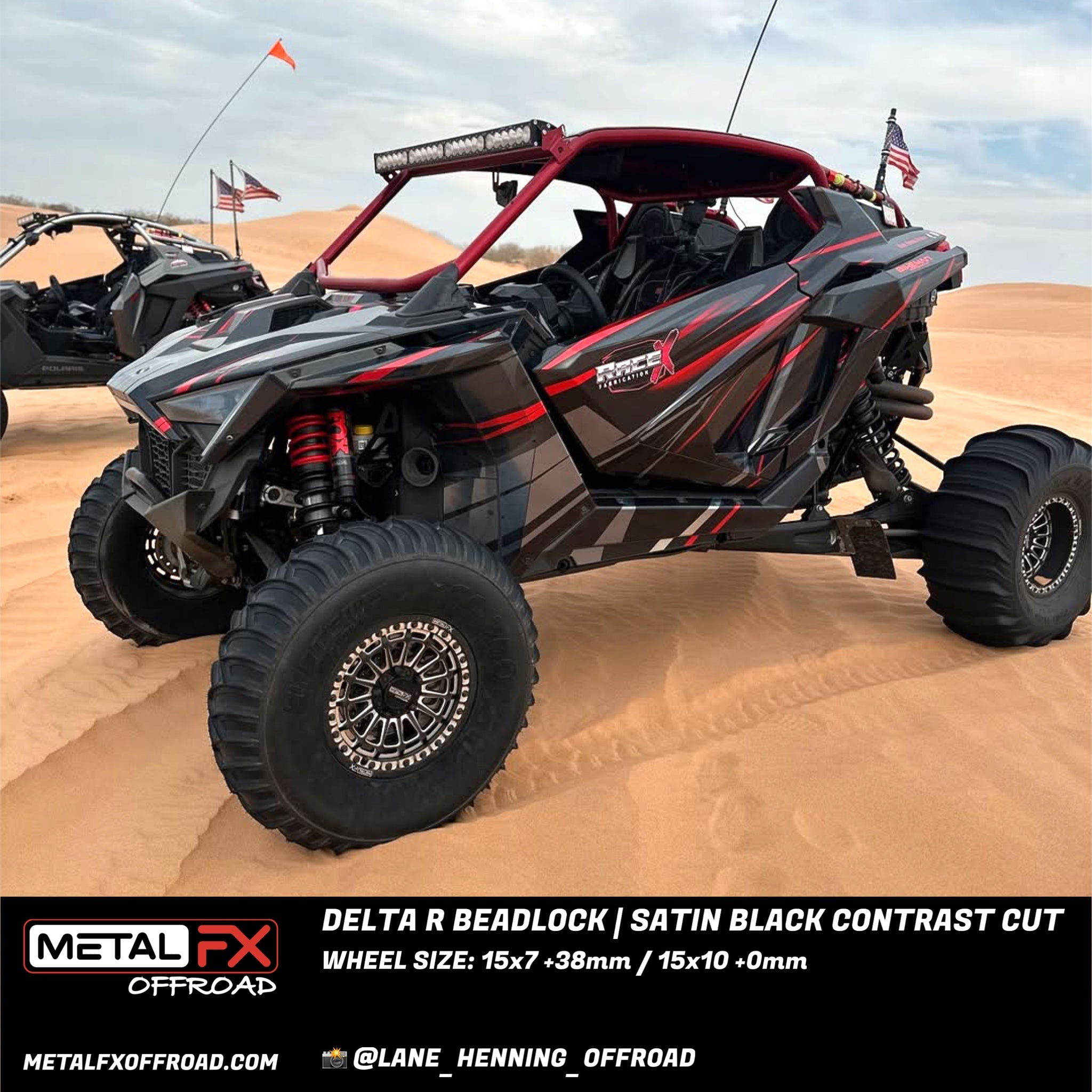 Delta R Beadlock | Satin Black Contrast Cut - J.I. MOTORSPORTS 626