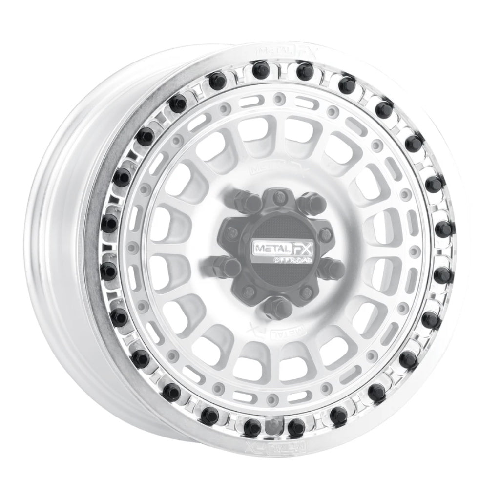Replacement Beadlock Rings for UTV wheels on Metal FX wheel, showcasing durability and compatibility.