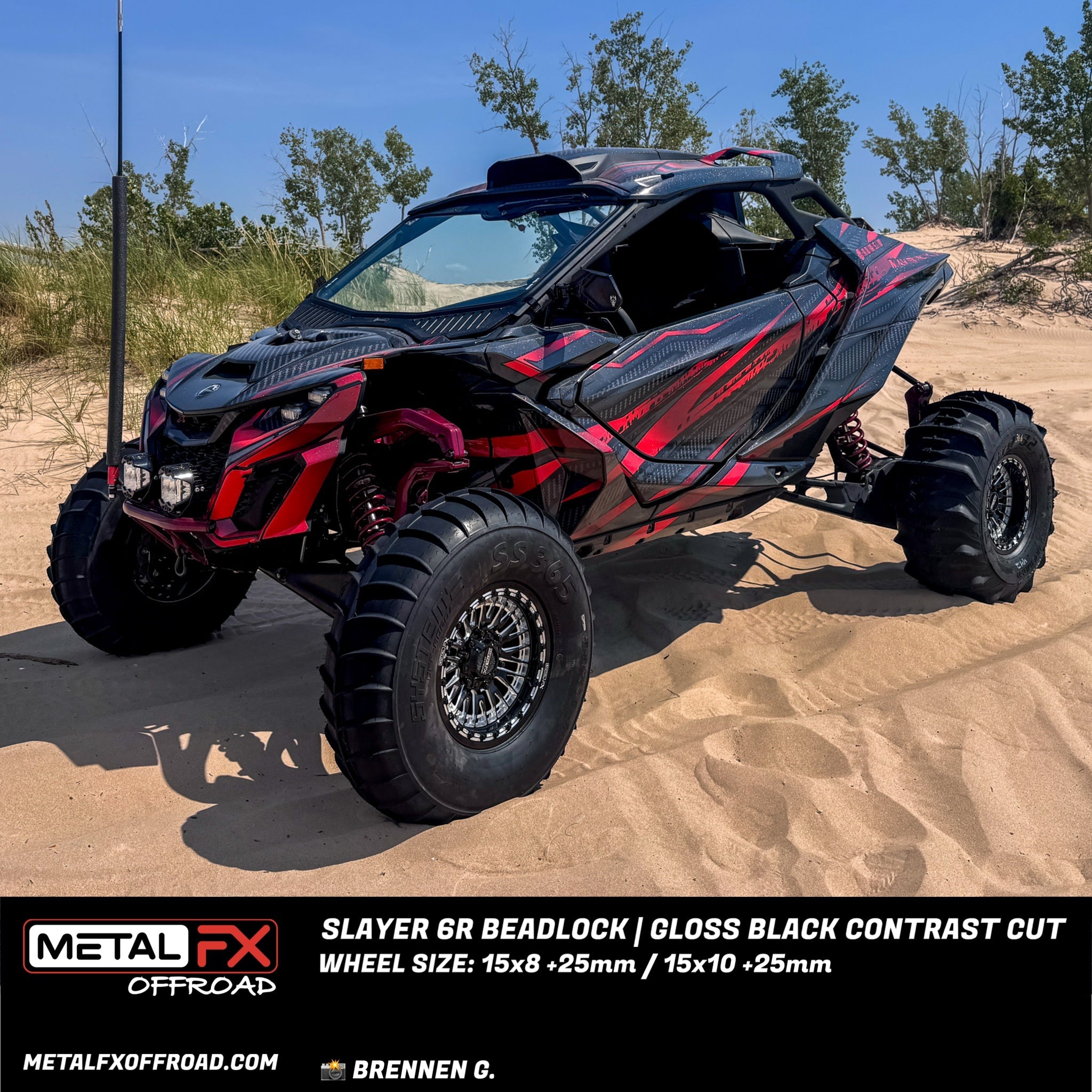 Slayer 6R Beadlock | Gloss Black Contrast Cut - J.I. MOTORSPORTS 626
