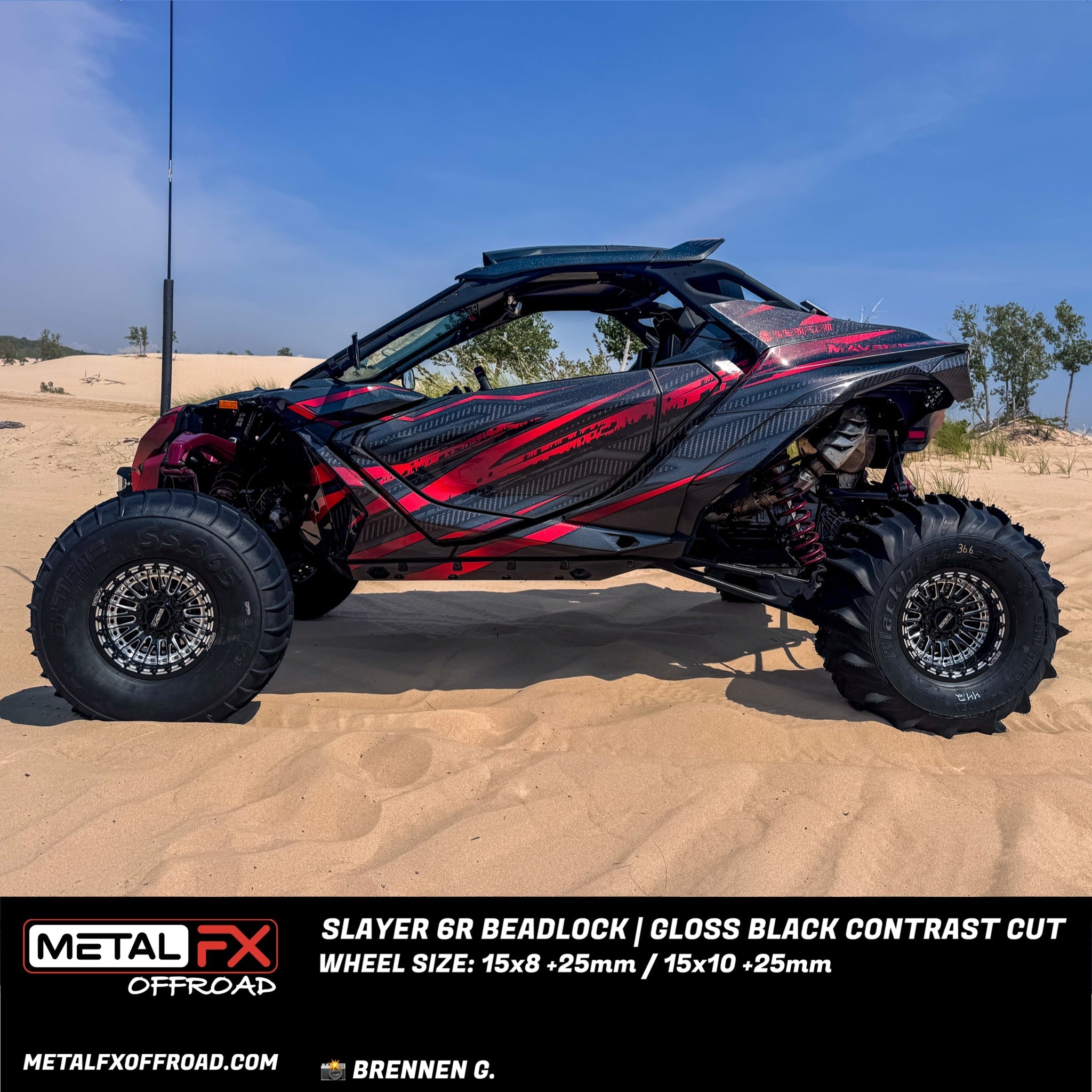 Slayer 6R Beadlock | Gloss Black Contrast Cut - J.I. MOTORSPORTS 626