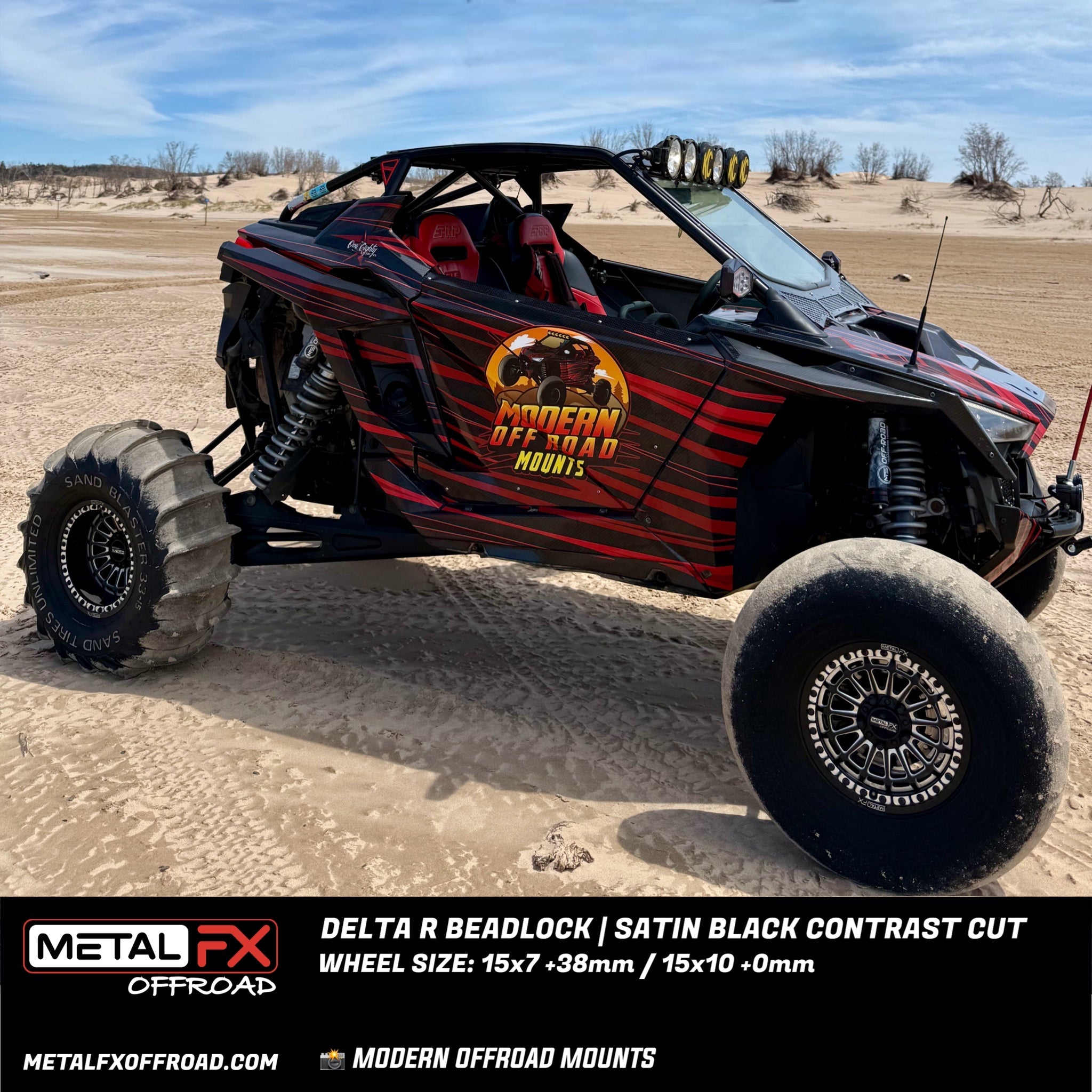 Delta R Beadlock | Satin Black Contrast Cut - J.I. MOTORSPORTS 626