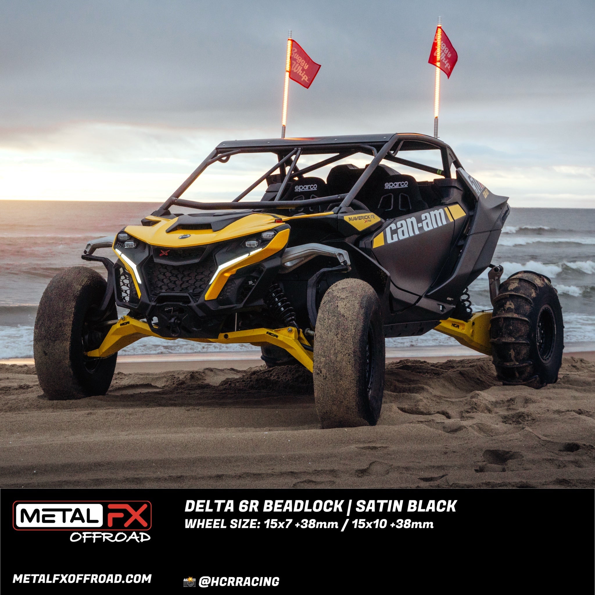 Delta 6R Beadlock | Satin Black - J.I. MOTORSPORTS 626