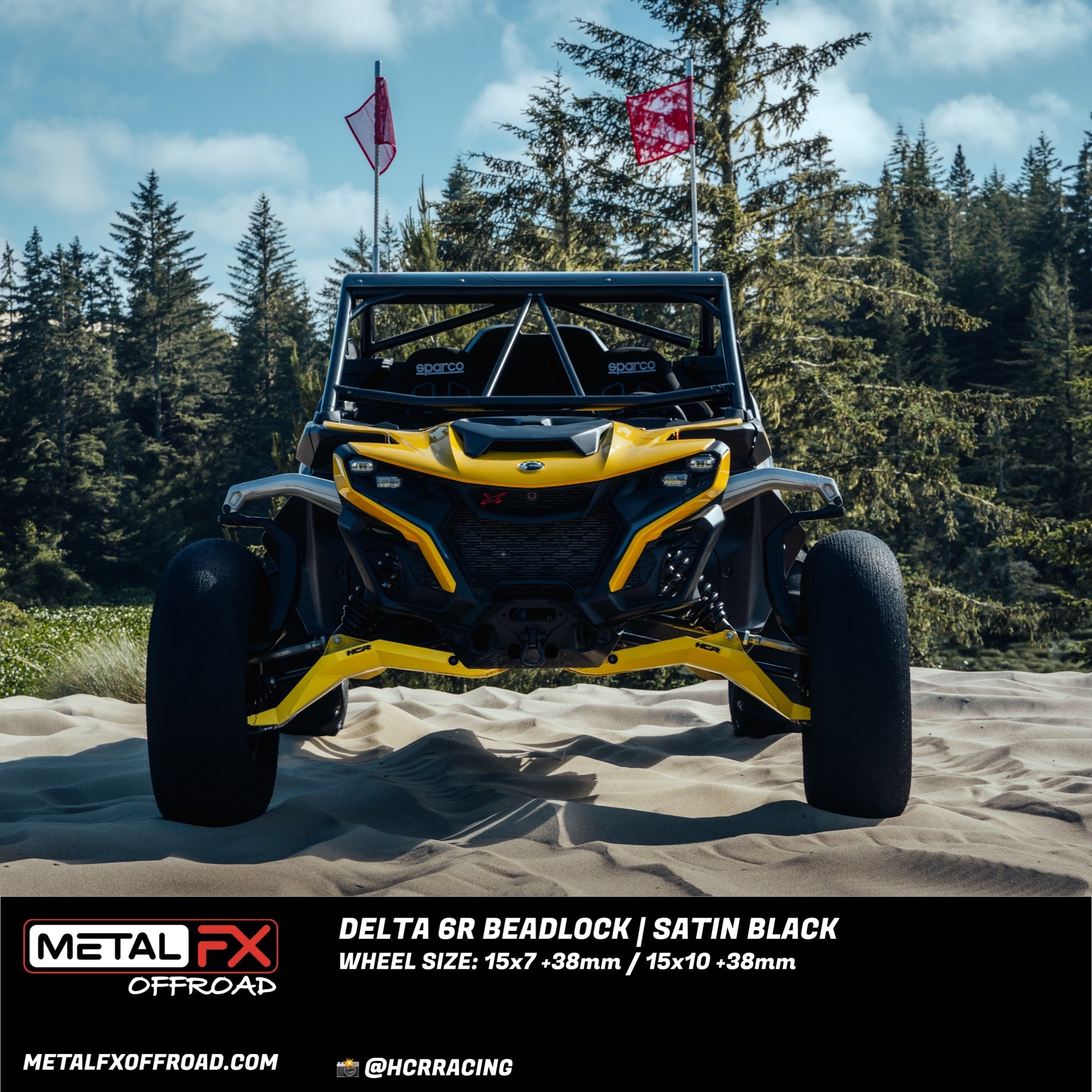 Delta 6R Beadlock | Satin Black - J.I. MOTORSPORTS 626