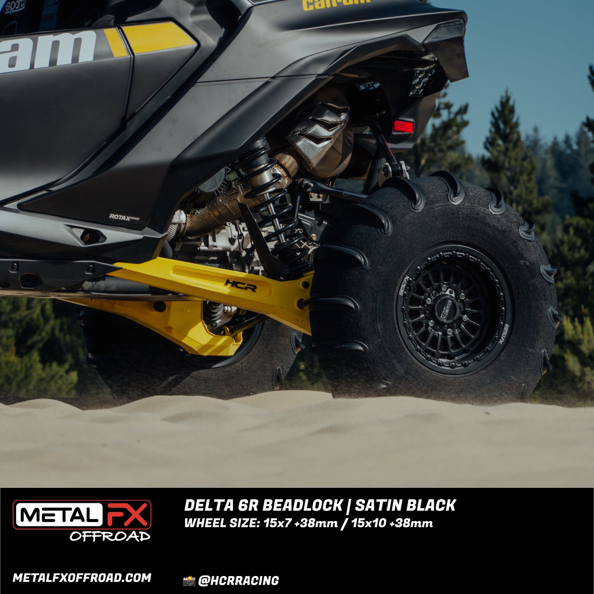 Delta 6R Beadlock | Satin Black - J.I. MOTORSPORTS 626