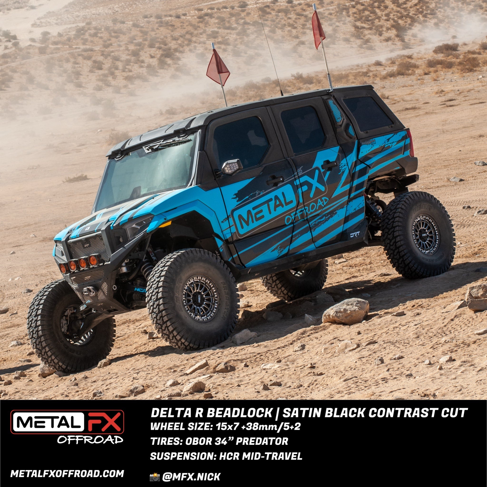 Delta R Beadlock | Satin Black Contrast Cut - J.I. MOTORSPORTS 626