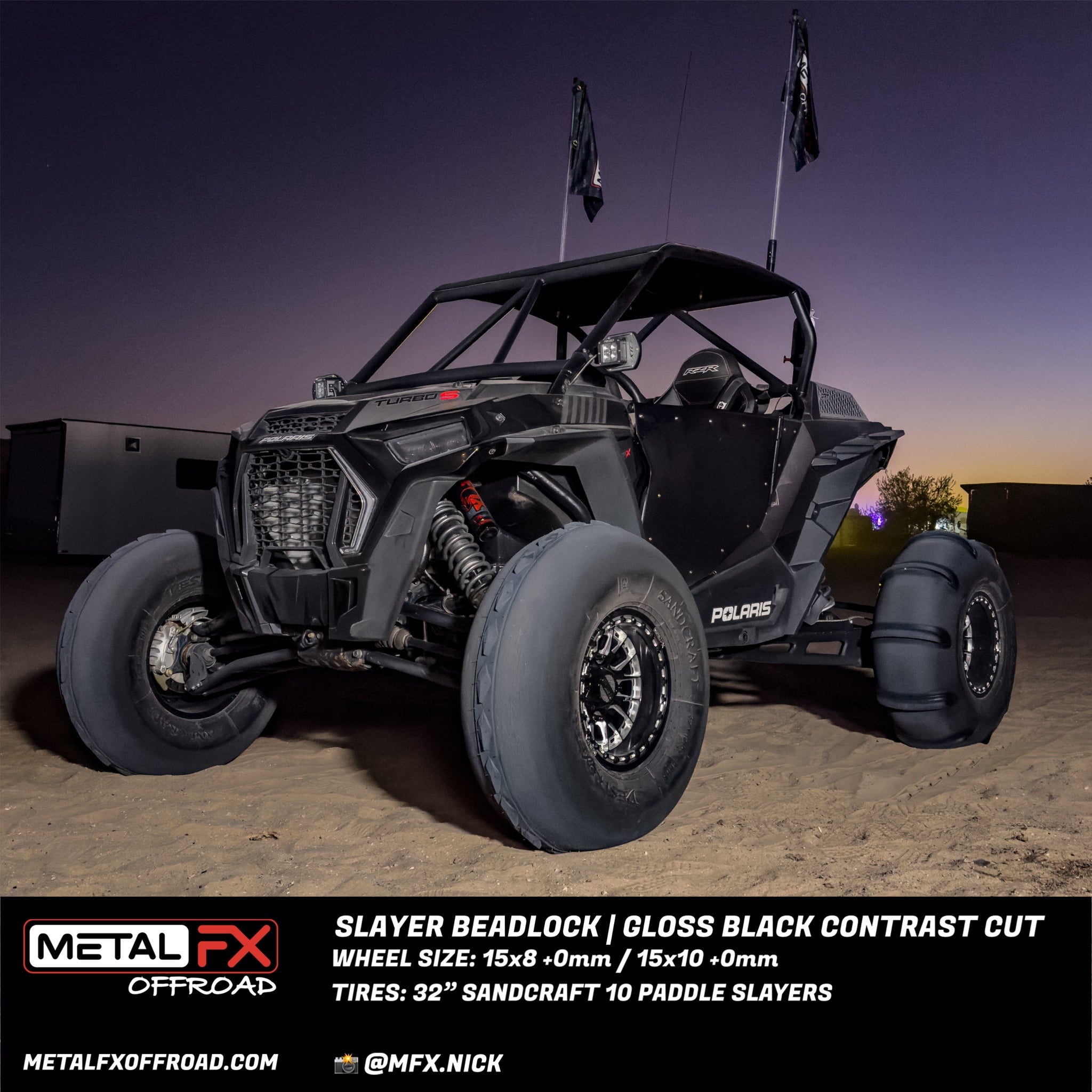 Slayer Beadlock | Gloss Black Contrast Cut - J.I. MOTORSPORTS 626