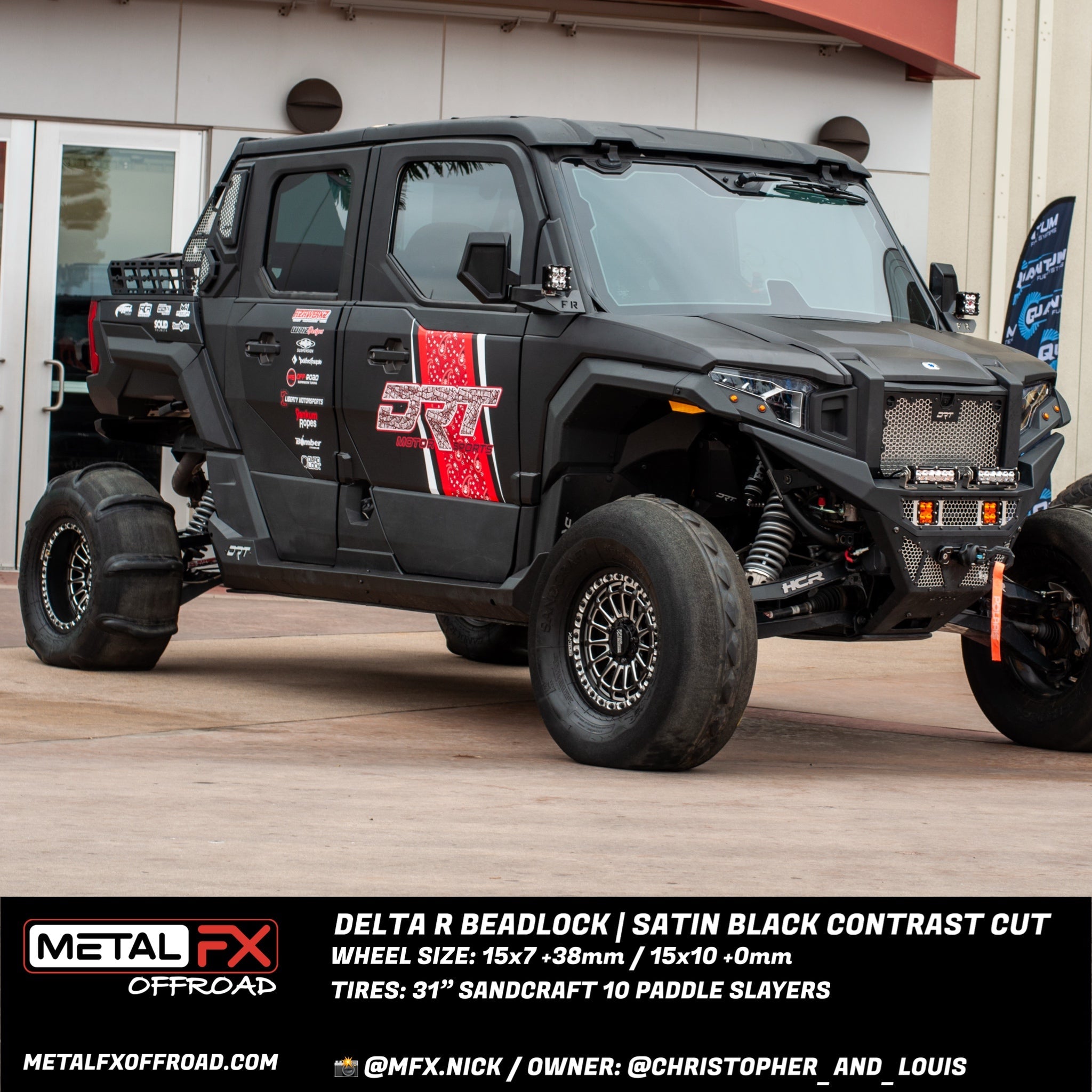 Delta R Beadlock | Satin Black Contrast Cut - J.I. MOTORSPORTS 626