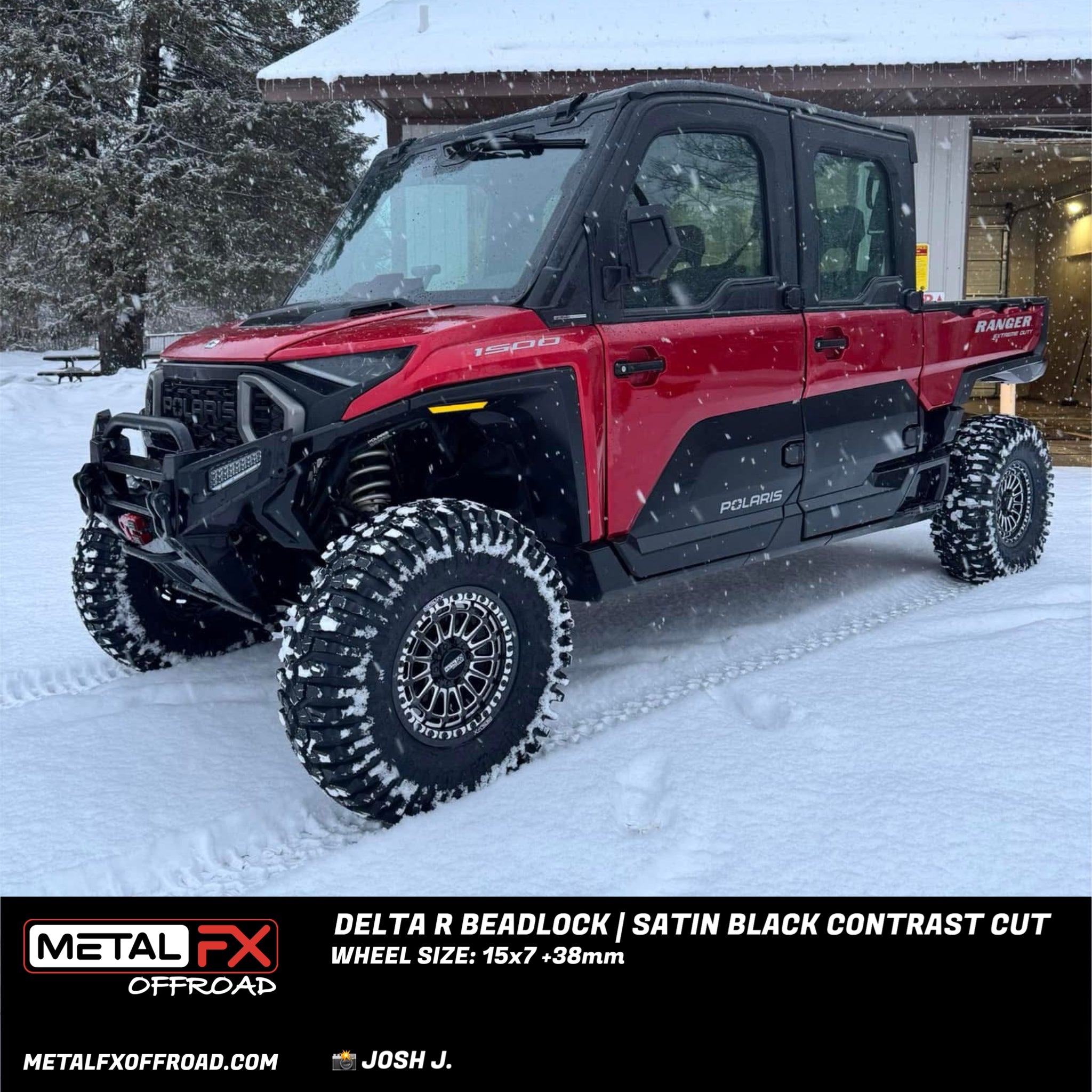 Delta R Beadlock | Satin Black Contrast Cut - J.I. MOTORSPORTS 626