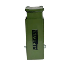 LIFTALL Floor Jack Extension in green, compatible with 2-4 ton jacks, ideal for UTV wheels and tires, powder-coated for durability.