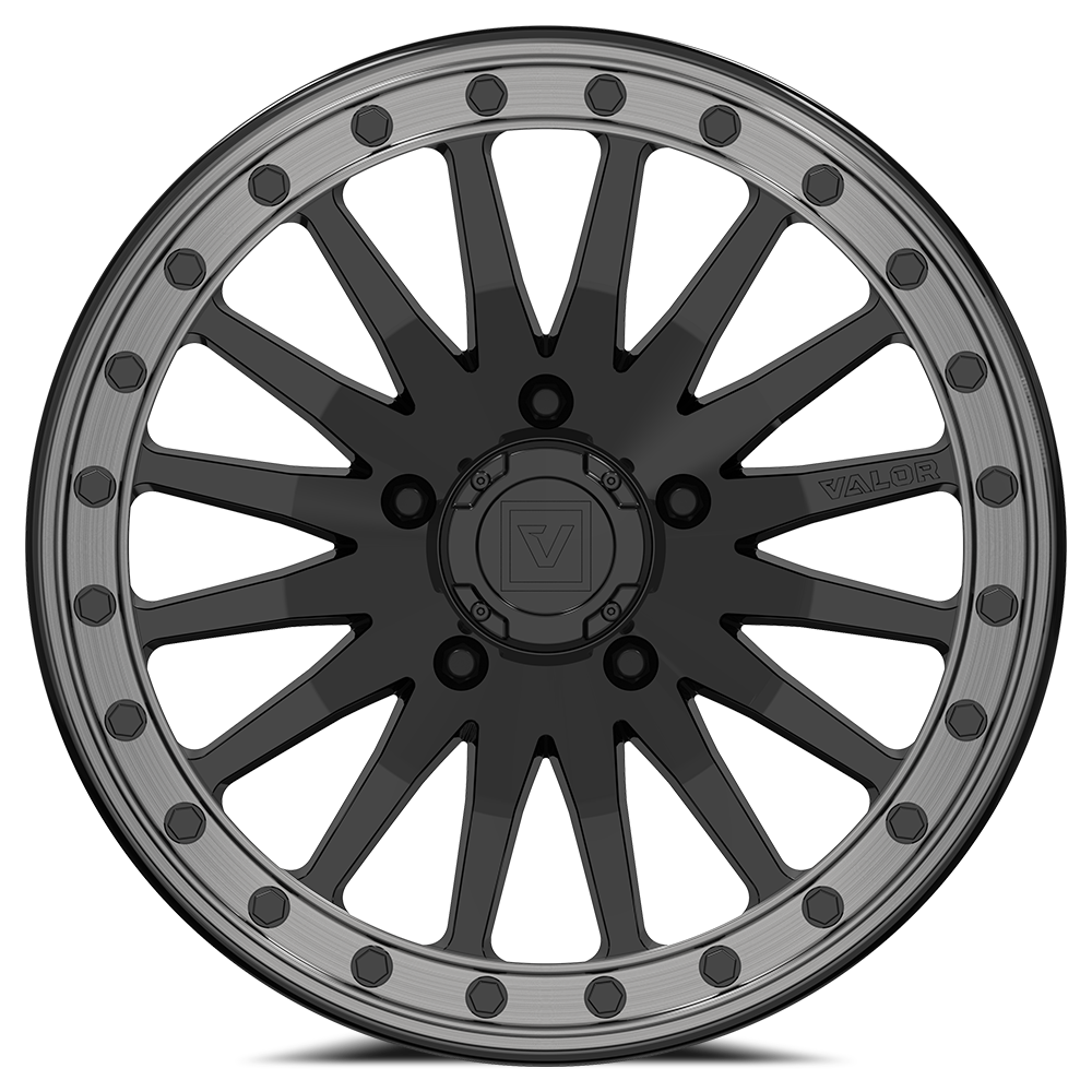V06 BEADLOCK 15X8 +40 5X114.3 GLOSS BLACK - J.I. MOTORSPORTS 626