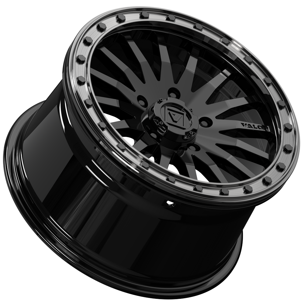 V06 BEADLOCK 15X8 +40 5X114.3 GLOSS BLACK - J.I. MOTORSPORTS 626
