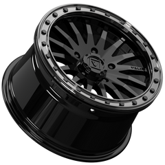 V06 BEADLOCK 15X8 +40 5X114.3 GLOSS BLACK - J.I. MOTORSPORTS 626