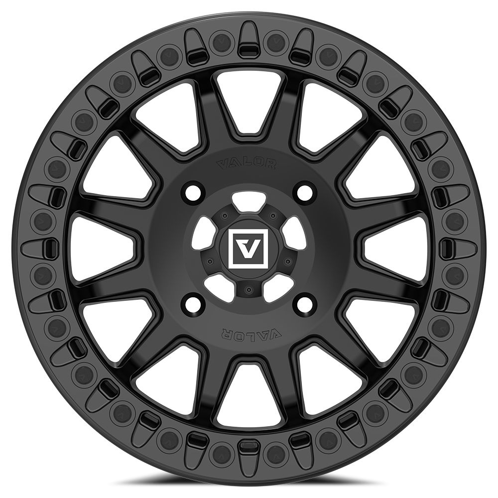 V09 BEADLOCK 15X7 +40 4X156 SATIN BLACK - J.I. MOTORSPORTS 626