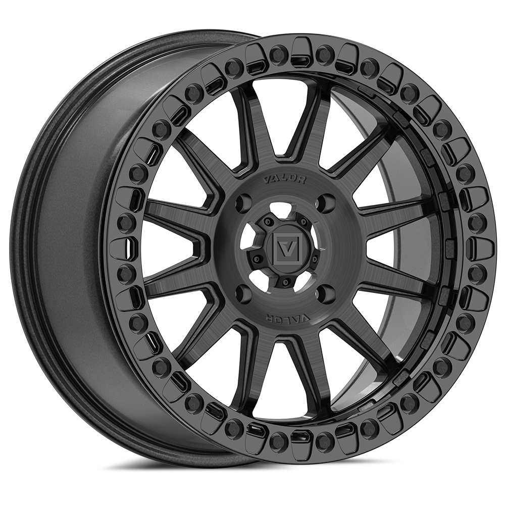 V09 BEADLOCK 17X8 +40 4X137 BRUSHED CHARCOAL - J.I. MOTORSPORTS 626