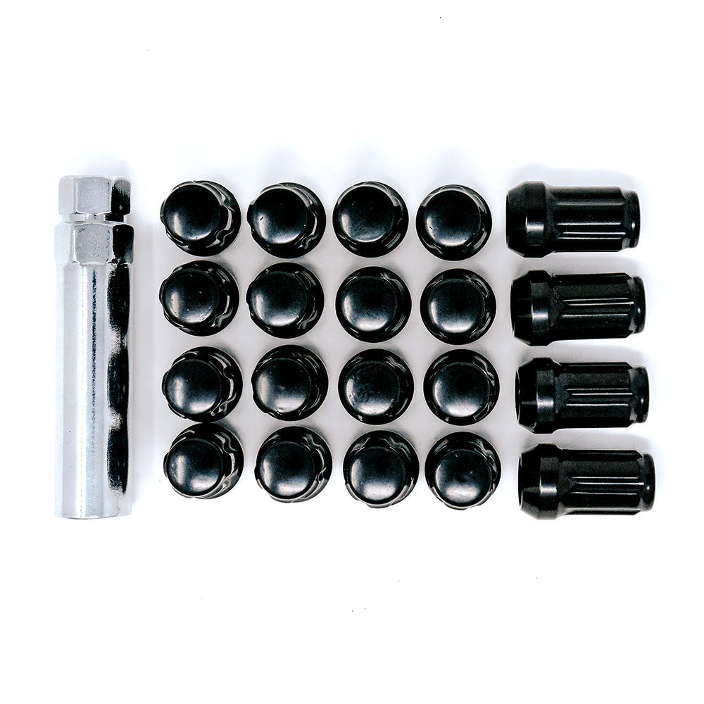 12X1.50 SPLINE 5 LUG KIT 1.38" BLACK - J.I. MOTORSPORTS 626