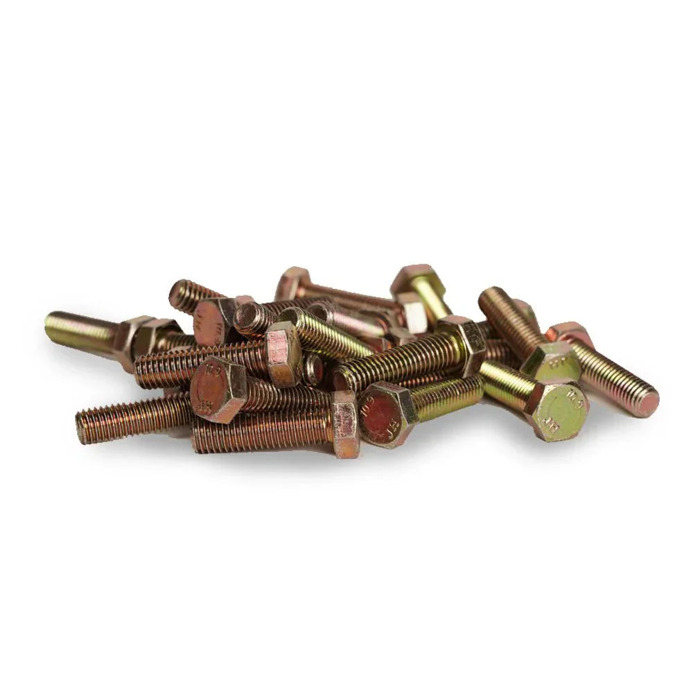 M8X25MM BOLTS 24 PIECES - YELLOW ZINC - J.I. MOTORSPORTS 626