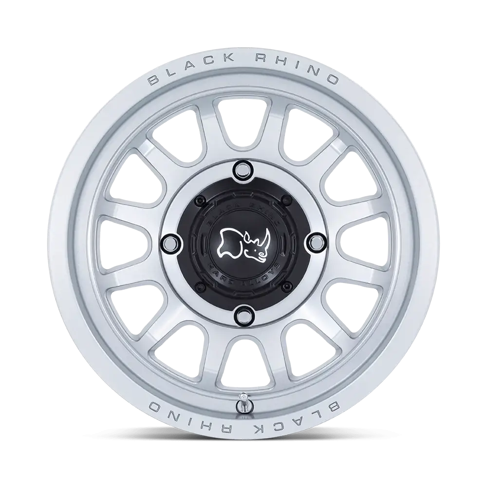 Black Rhino RAPID UTV performance wheel showcasing a stylish silver finish with a bold design.