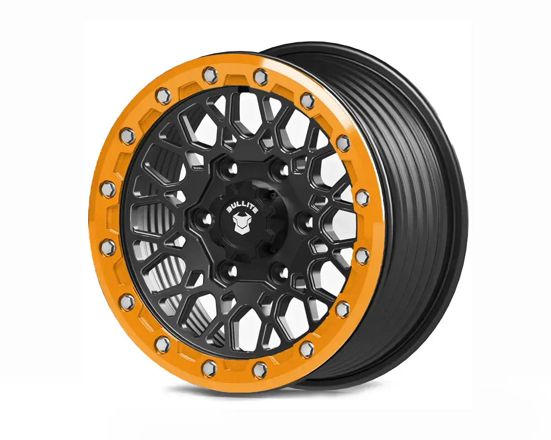 BT PRO-07 Archer performance wheels for challenging terrains showcasing a forged design and vibrant orange accents.