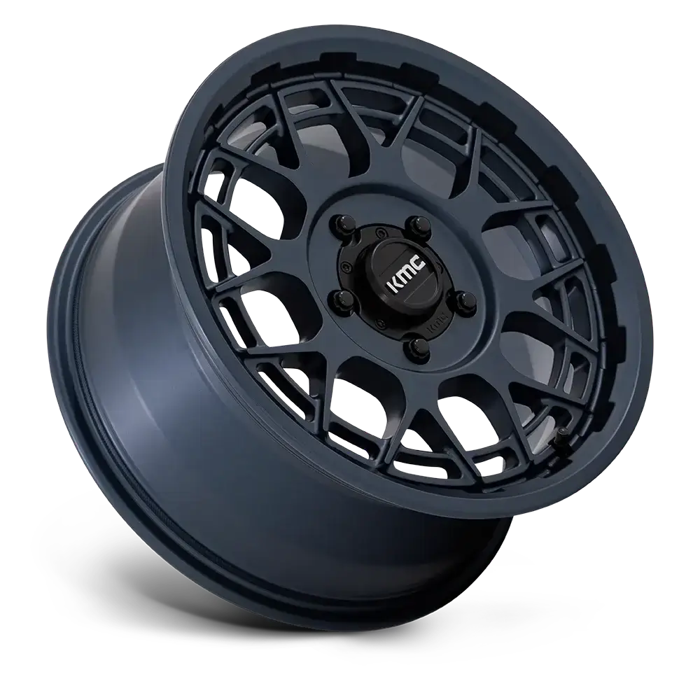 KMC Technic UTV wheel in gloss silver machined finish, showcasing intricate design and robust build for UTV tires.