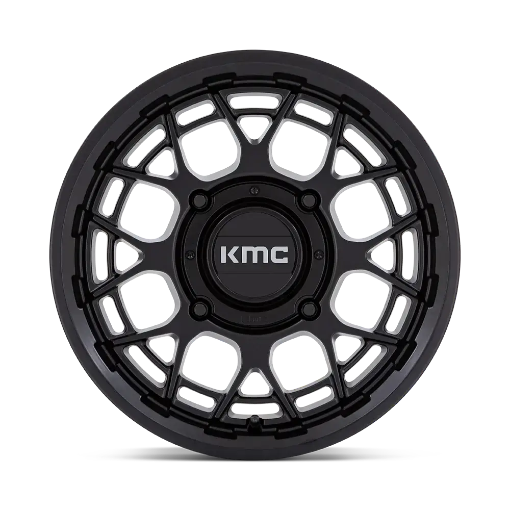 KMC TECHNIC UTV wheel in gloss silver machined finish, ideal for UTV wheels and tires setup.