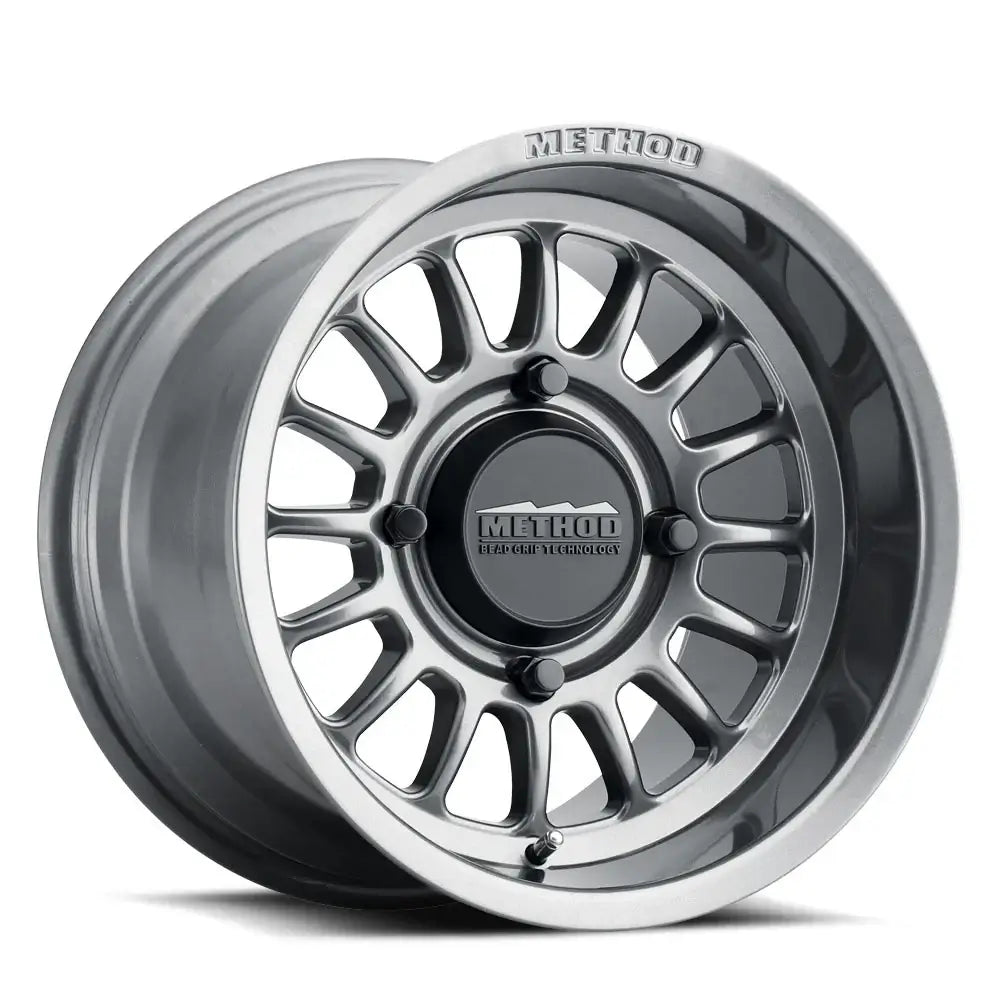 411 UTV Bead Grip matte black UTV wheels with 16 spoke design and METHOD logo for rugged performance