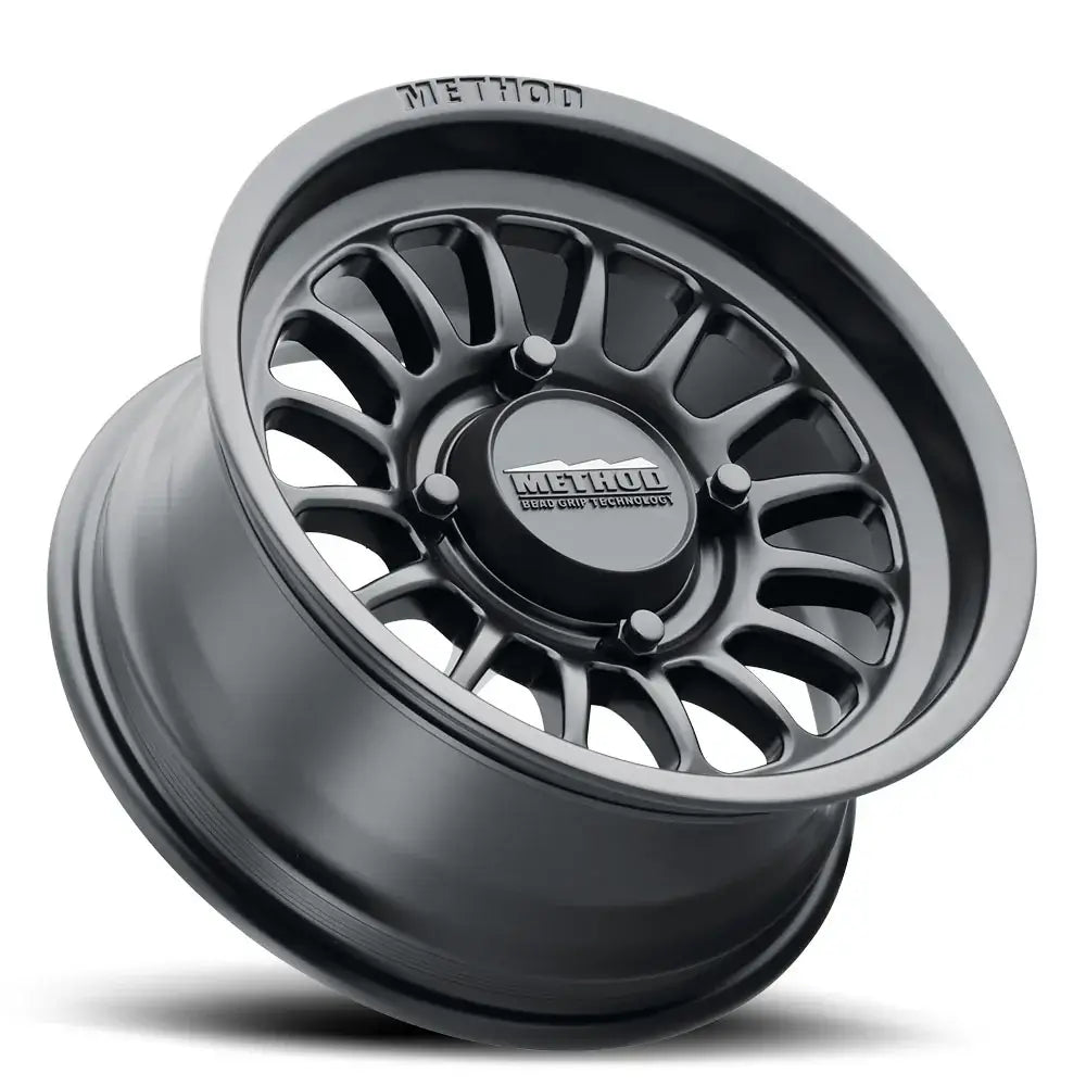 411 UTV Bead Grip Matte Black UTV Wheel with 16 spoke design and METHOD logo