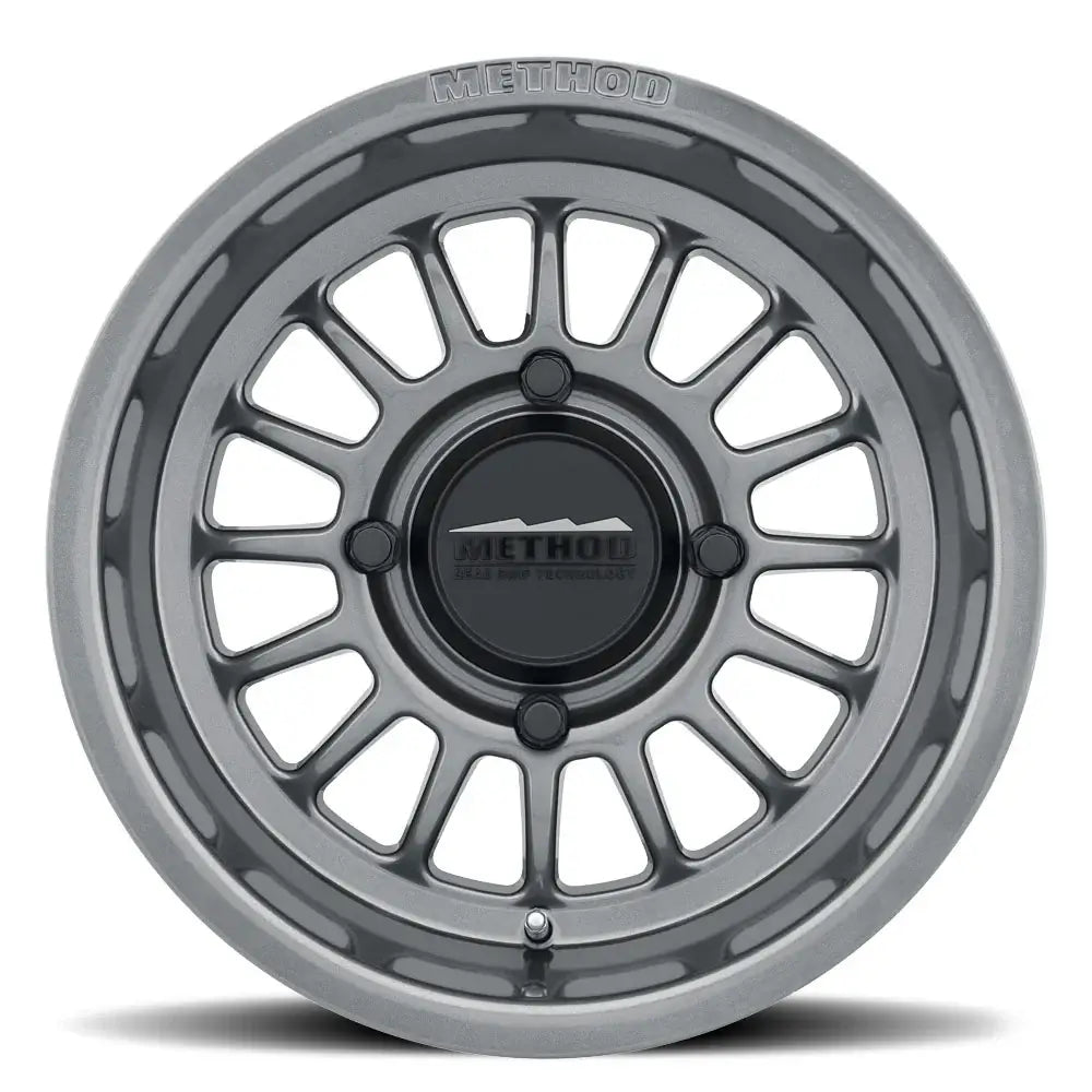 411 UTV Bead Grip matte black UTV wheels featuring 16 spoke design and METHOD logo, for rugged performance.