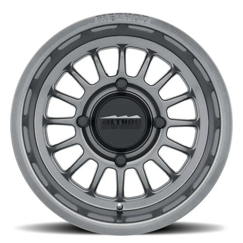411 UTV Bead Grip matte black UTV wheels featuring 16 spoke design and METHOD logo, for rugged performance.