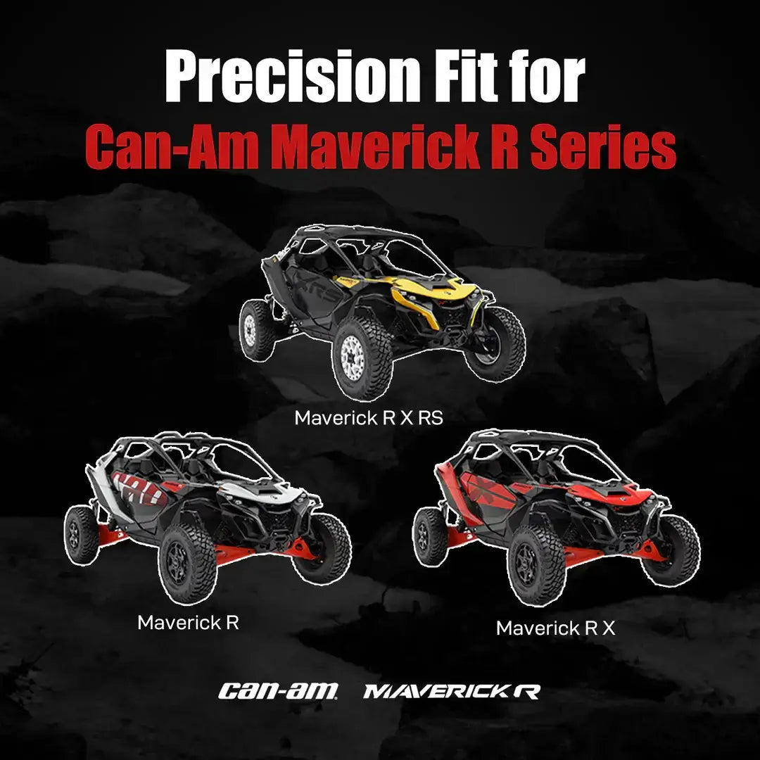 Precision fit for Can-Am Maverick R Series models including Maverick R X RS, Maverick R, and Maverick R X.